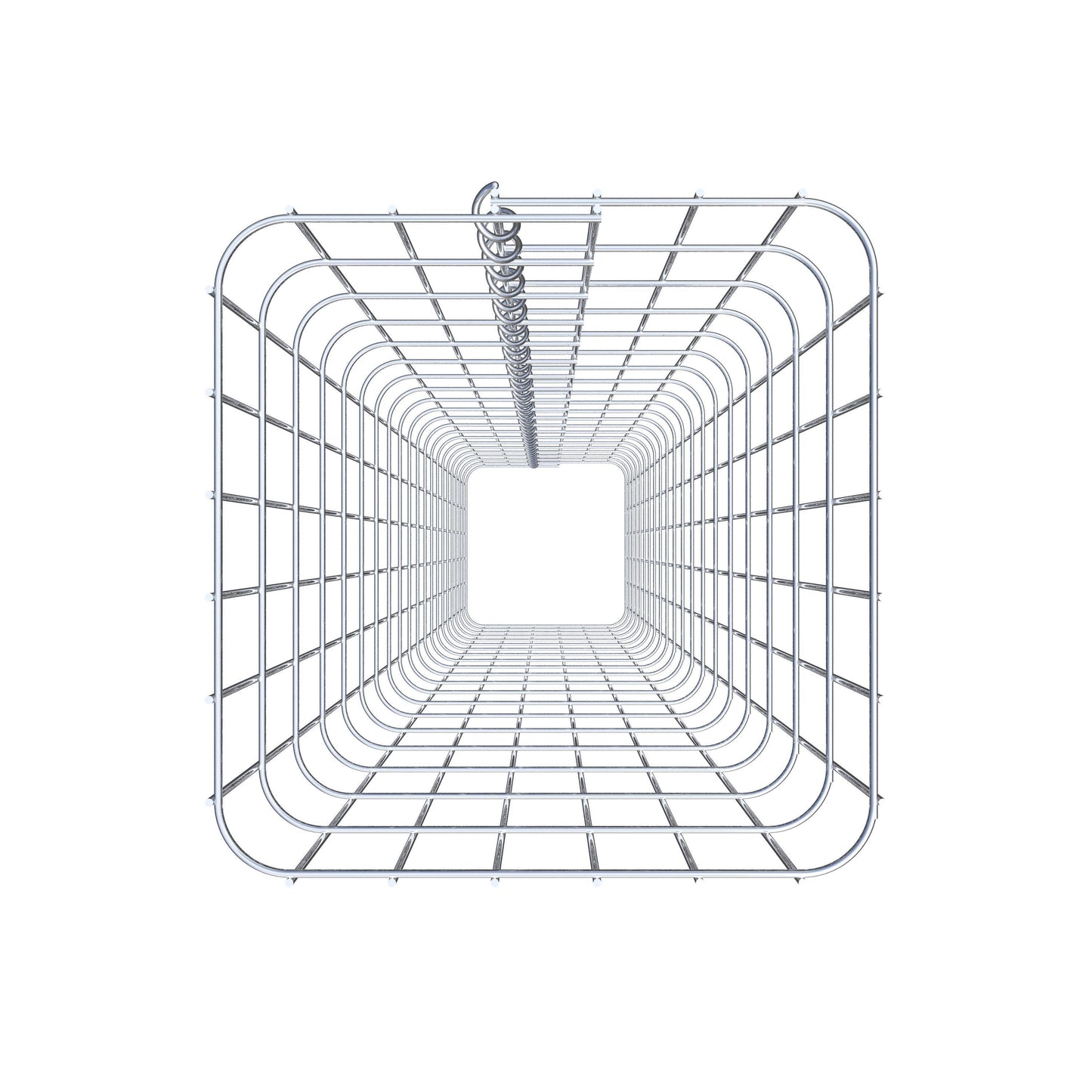 Coluna de gabião quadrada galvanizada a quente, 32 cm x 32 cm, 200 cm de altura, malha 5 x 10 cm