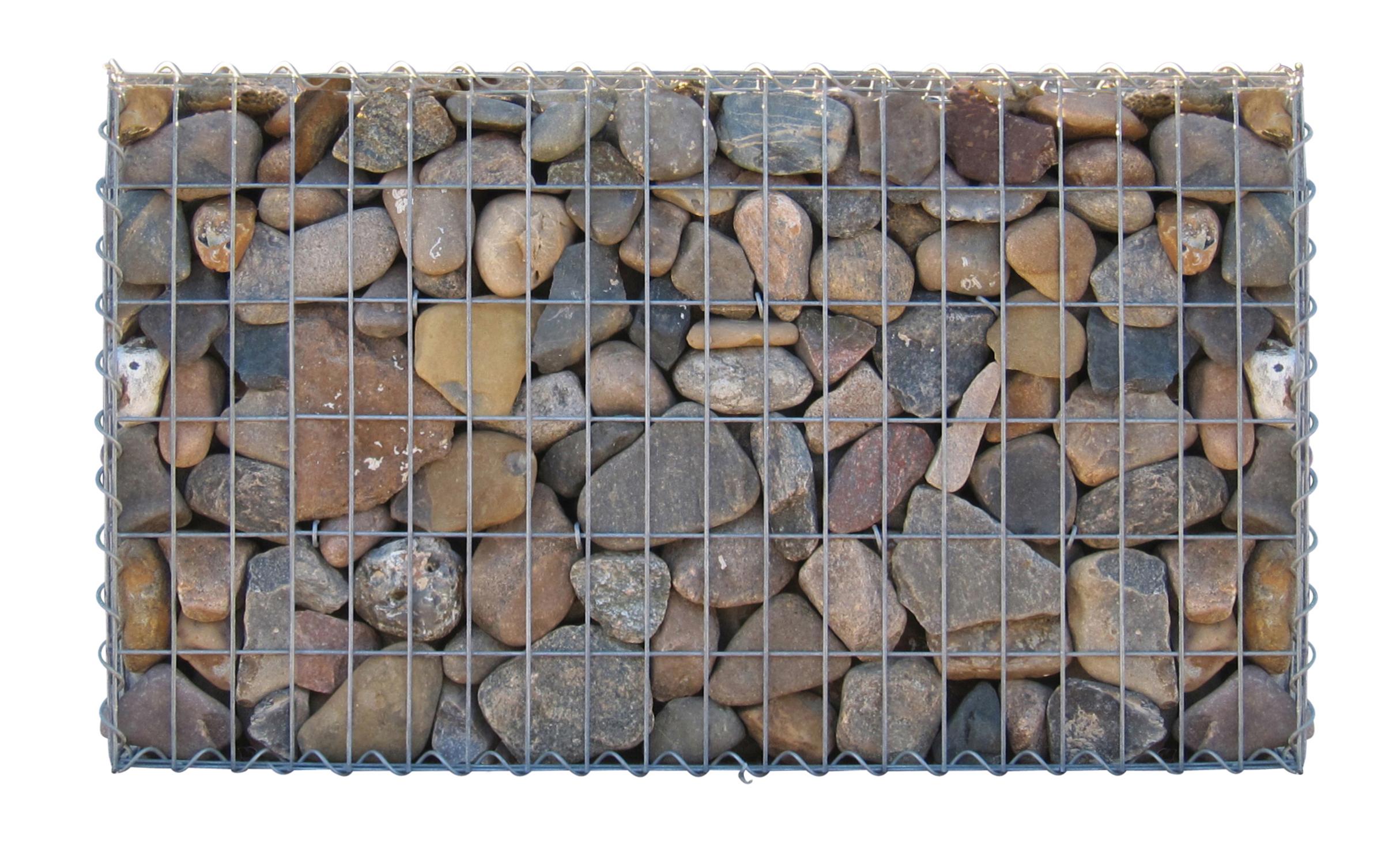 Gabion 100 cm x 60 cm x 30 cm (L x H x D), maskestørrelse 5 cm x 10 cm, spiral