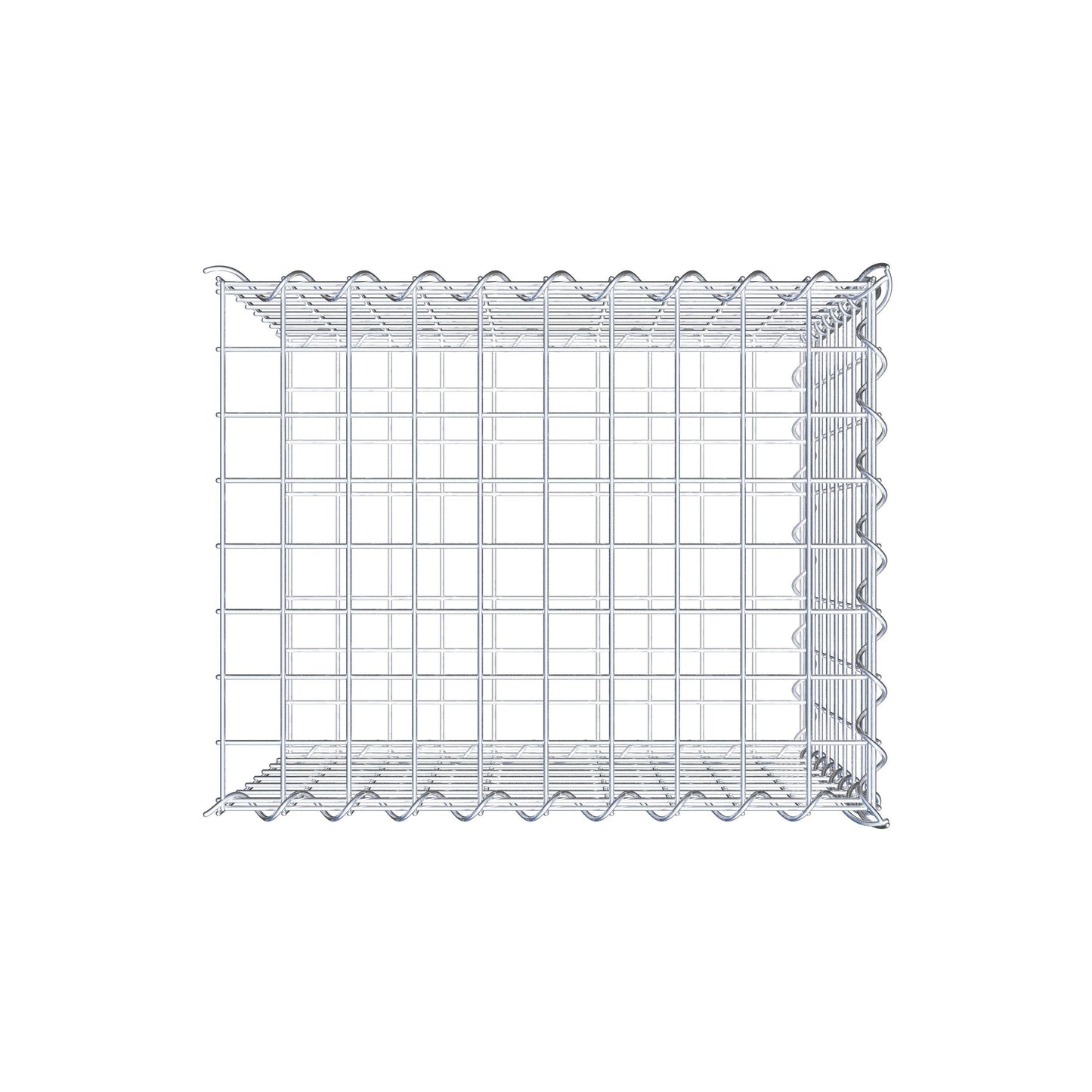 Gabbione aggiuntivo tipo 2 50 cm x 40 cm x 40 cm (L x H x P), dimensione maglia 5 cm x 5 cm, a spirale
