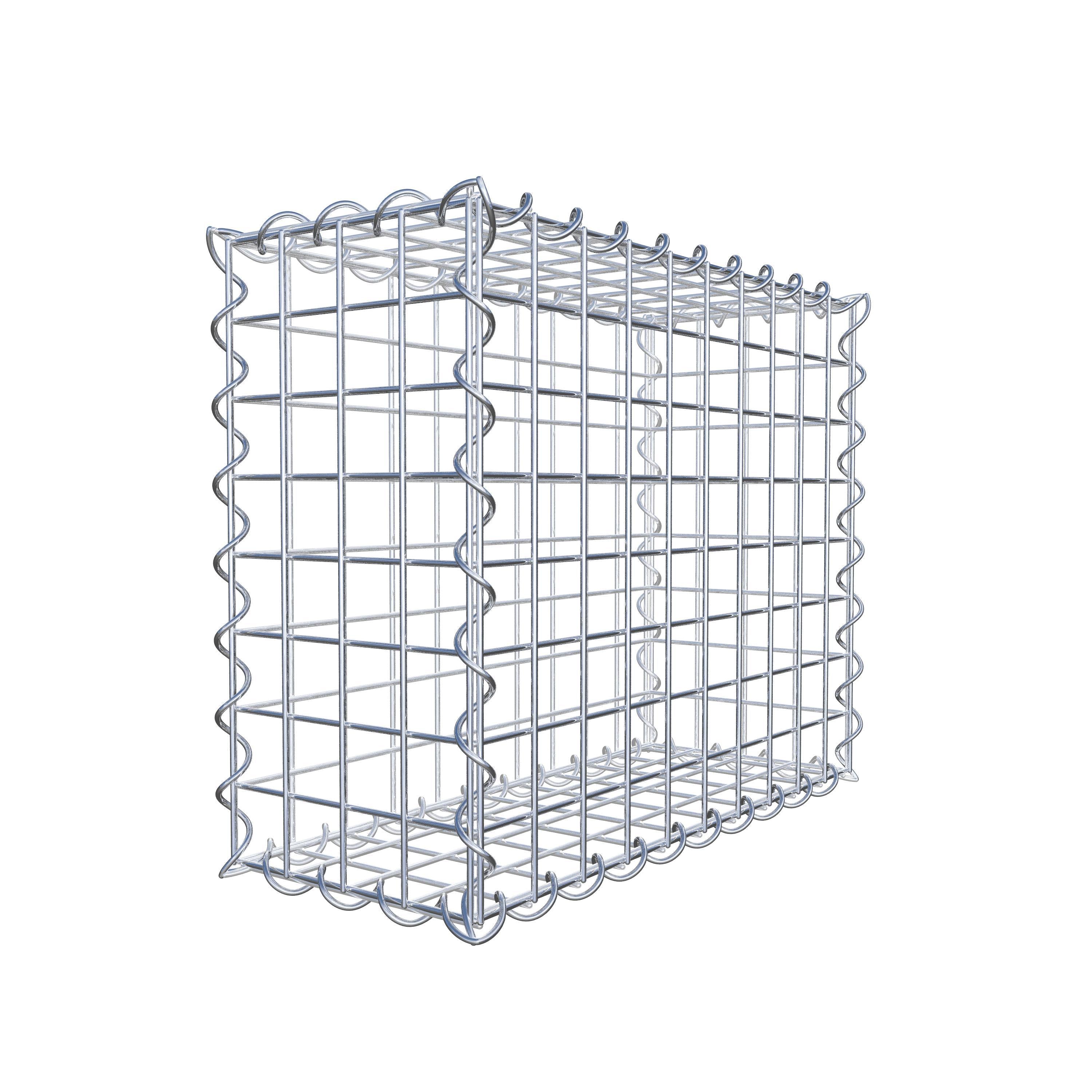 Gabione 50 cm x 40 cm x 20 cm (L x H x T), Maschenweite 5 cm x 5 cm, Spirale