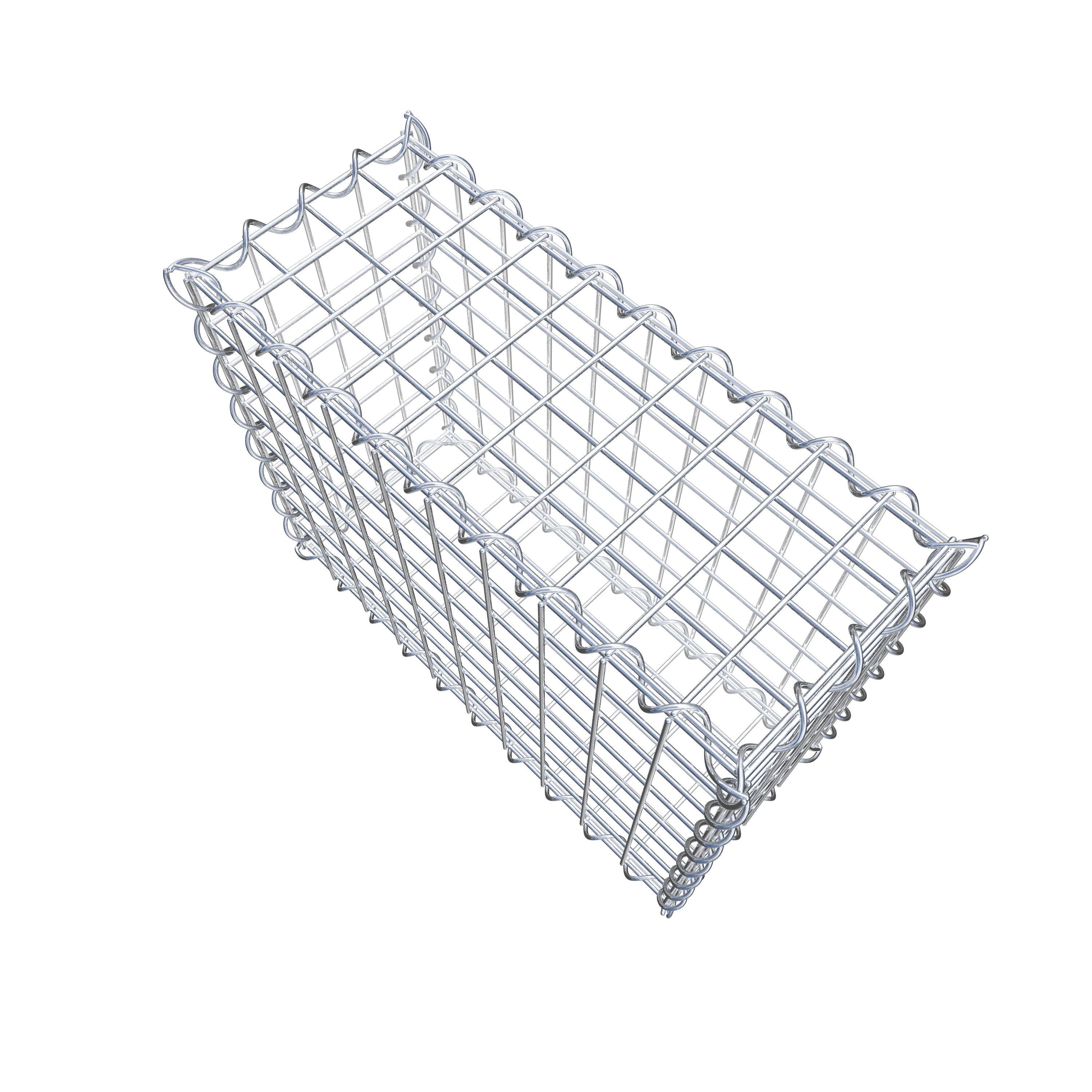 Gabione 50 cm x 40 cm x 20 cm (L x H x T), Maschenweite 5 cm x 5 cm, Spirale