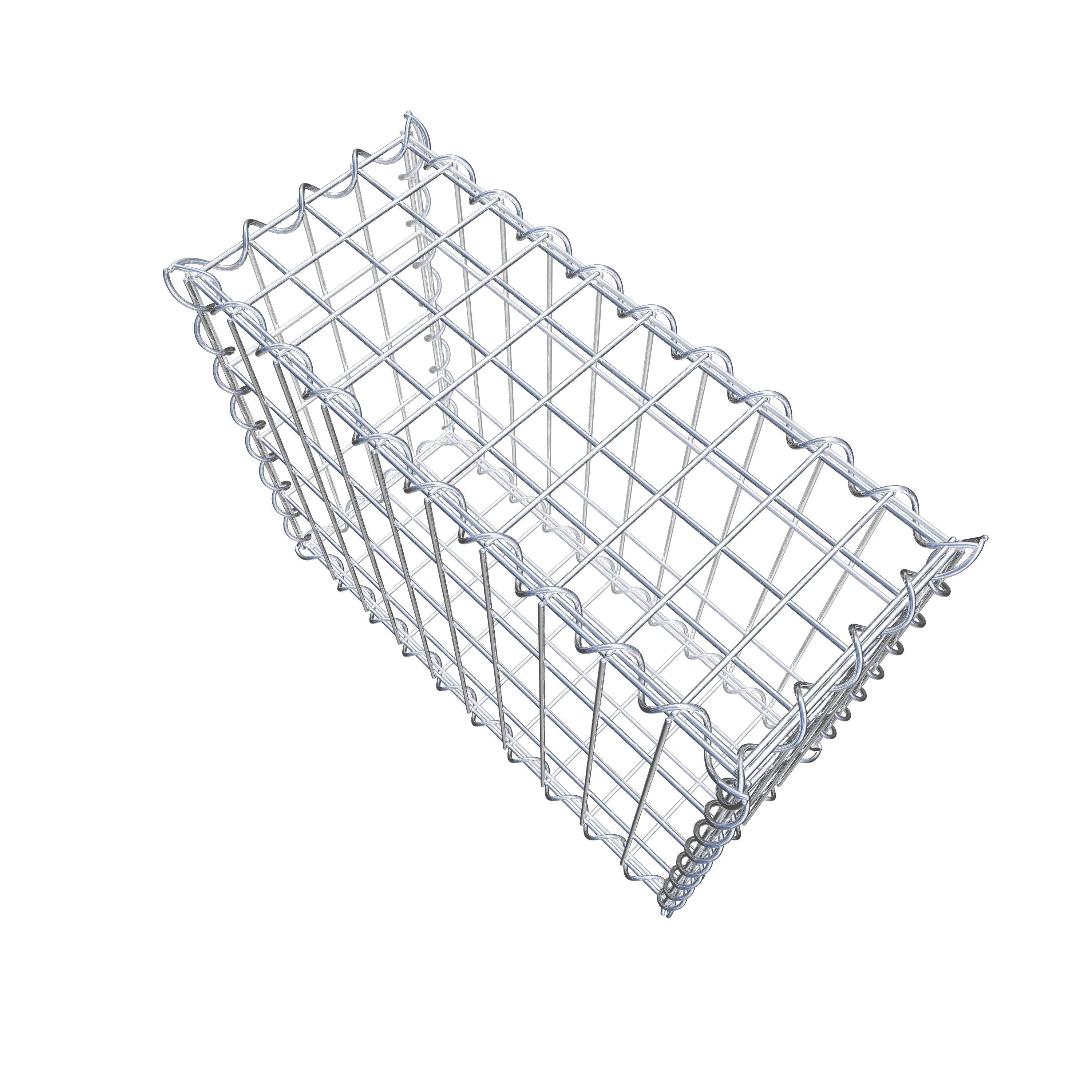 Gabion 50 cm x 40 cm x 20 cm (L x H x D), mesh size 5 cm x 10 cm, spiral