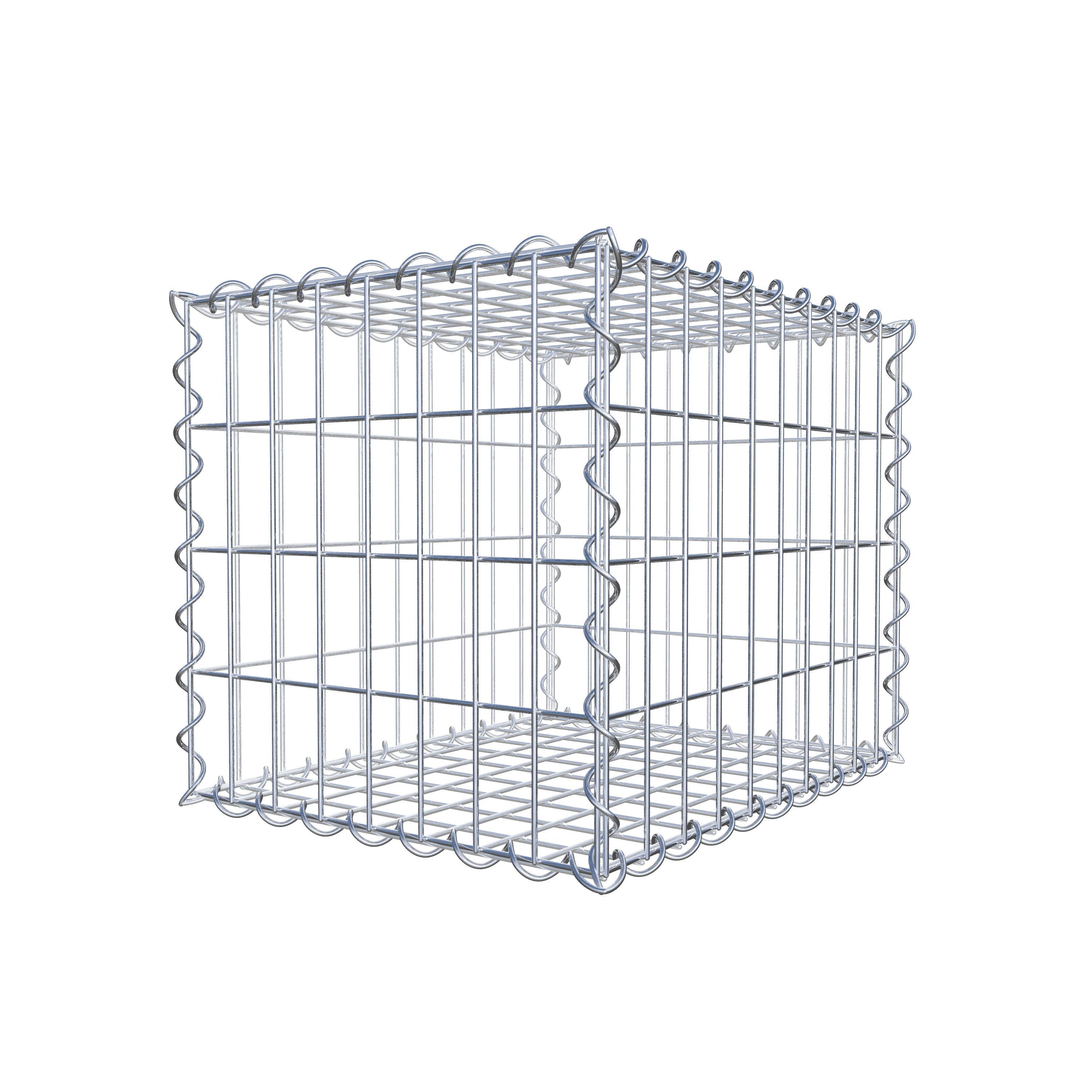 Gabion 50 cm x 40 cm x 40 cm (L x H x D), maskstorlek 5 cm x 10 cm, spiral