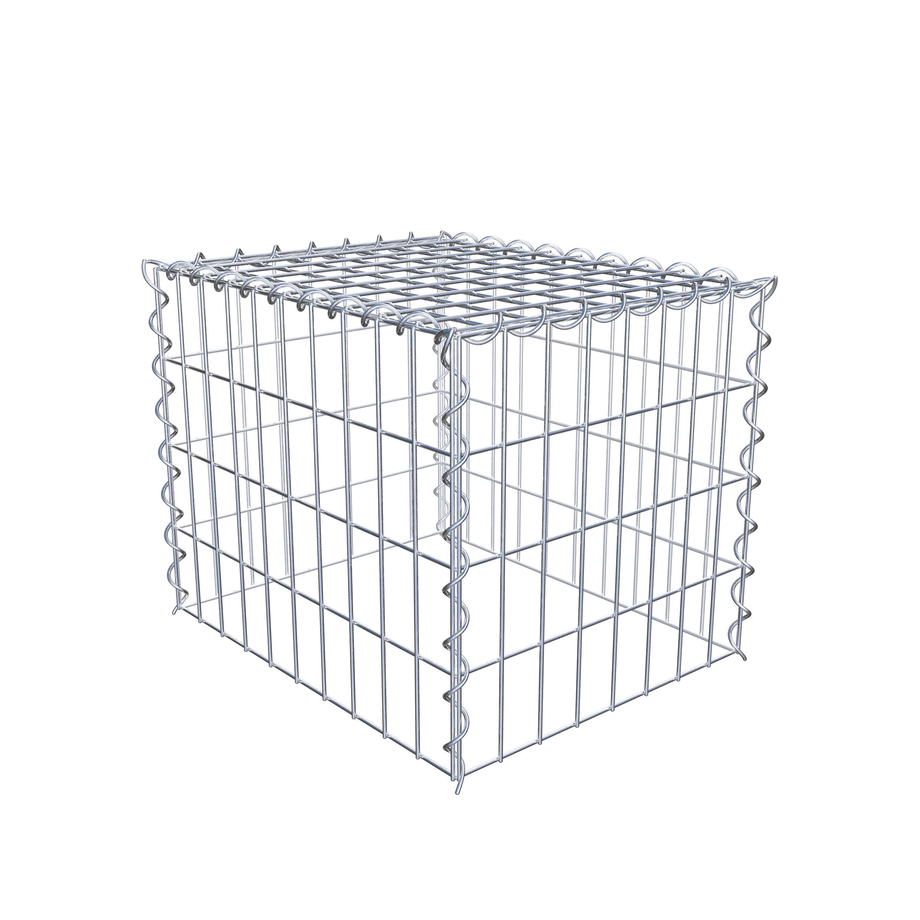 Gabion rapporté type 3 50 cm x 40 cm x 40 cm (L x H x P), mailles 5 cm x 10 cm, spirale