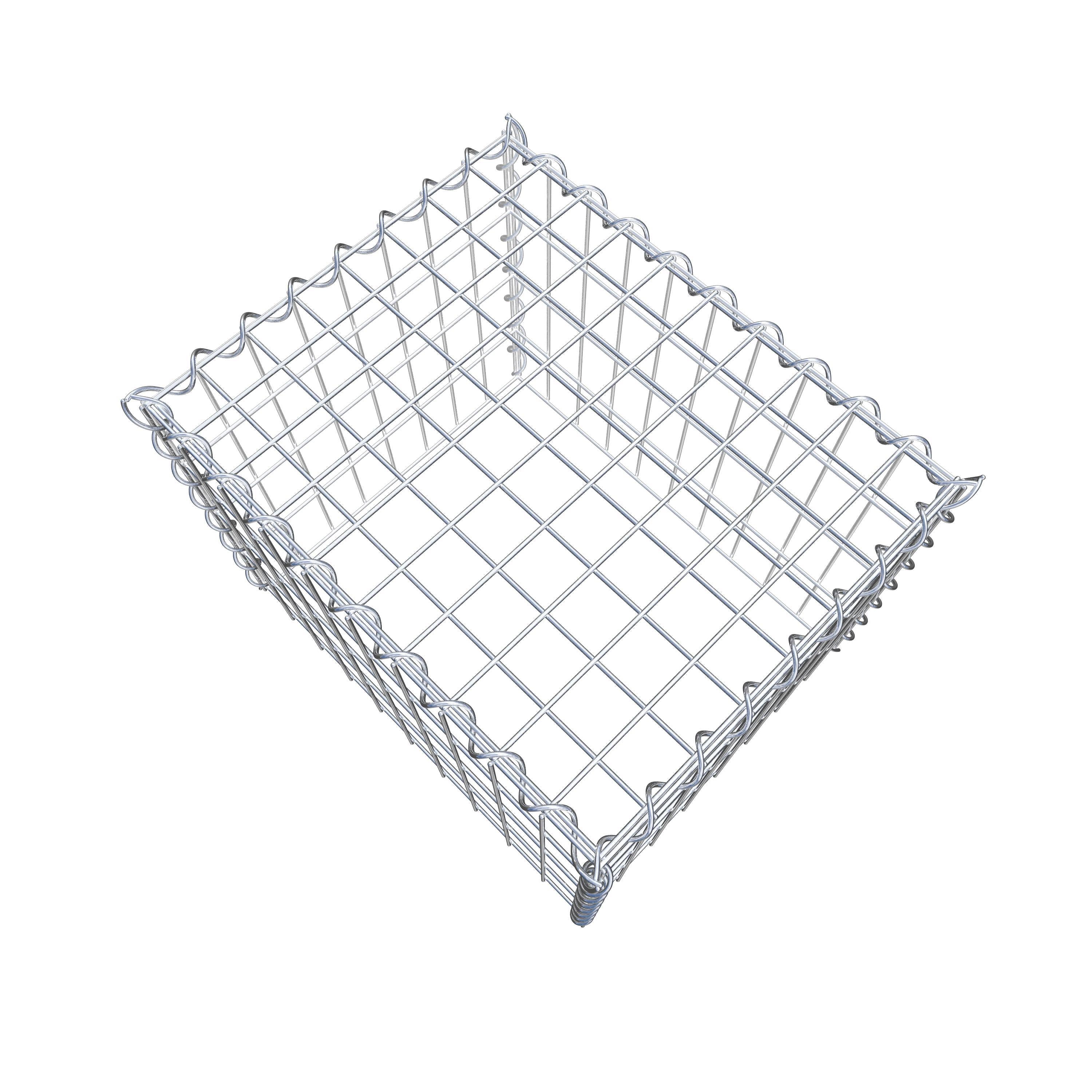 Opvokset gabion type 3 50 cm x 40 cm x 40 cm (L x H x D), maskestørrelse 5 cm x 10 cm, spiral