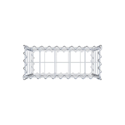 Gabione 50 cm x 40 cm x 20 cm (L x H x T), Maschenweite 10 cm x 10 cm, Spirale