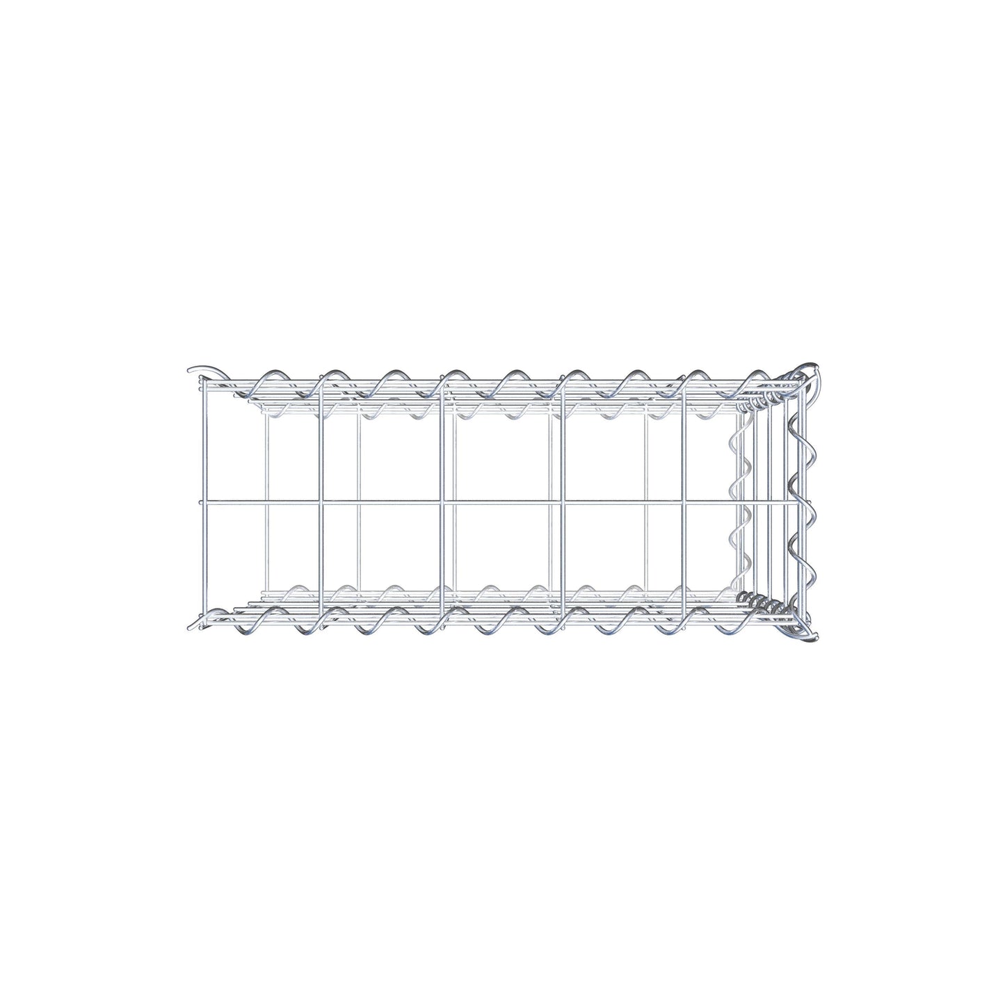 Gabion rapporté type 2 50 cm x 40 cm x 20 cm (L x H x P), mailles 10 cm x 10 cm, spirale