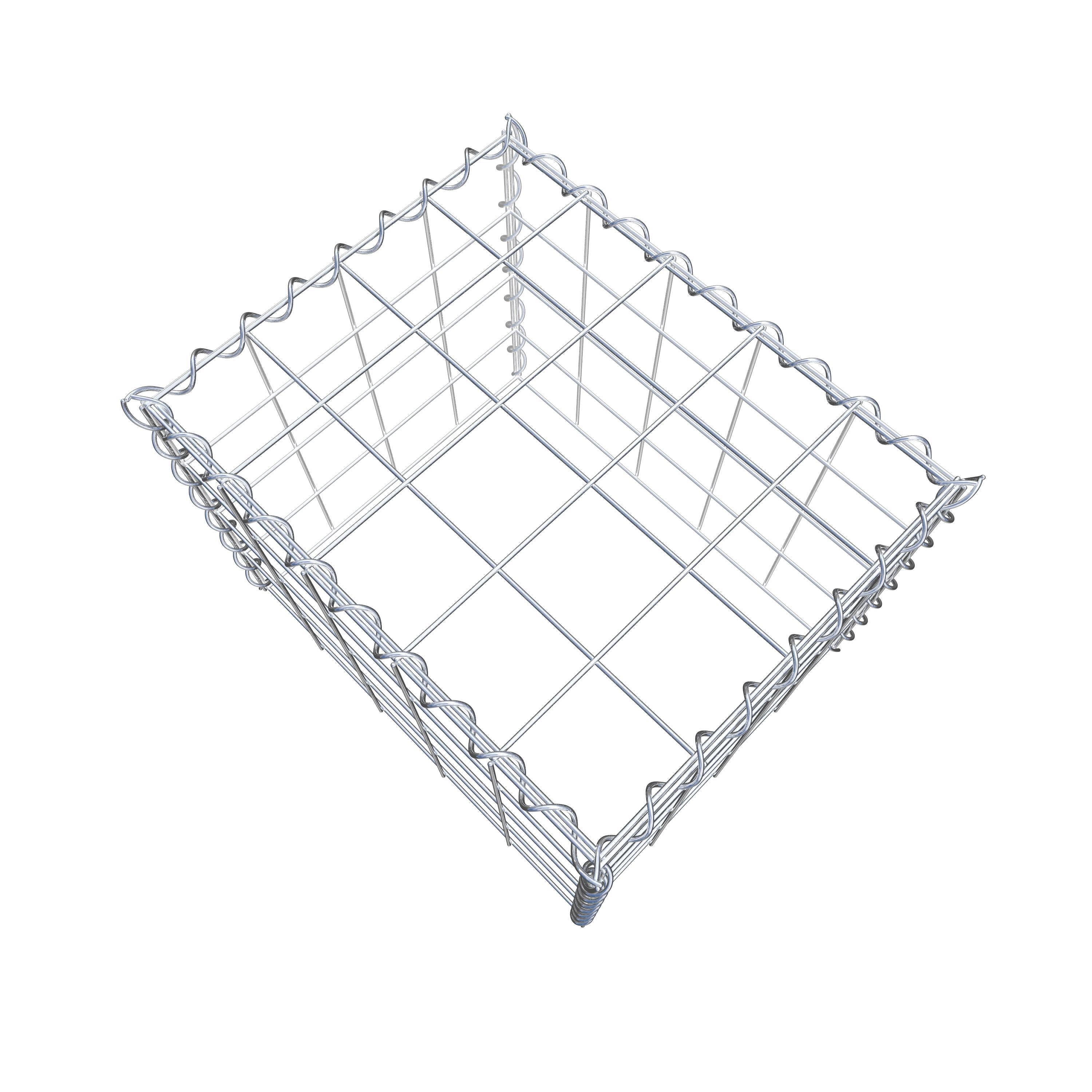 Gabião tipo 3 50 cm x 40 cm x 40 cm (C x A x P), malhagem 10 cm x 10 cm, espiral