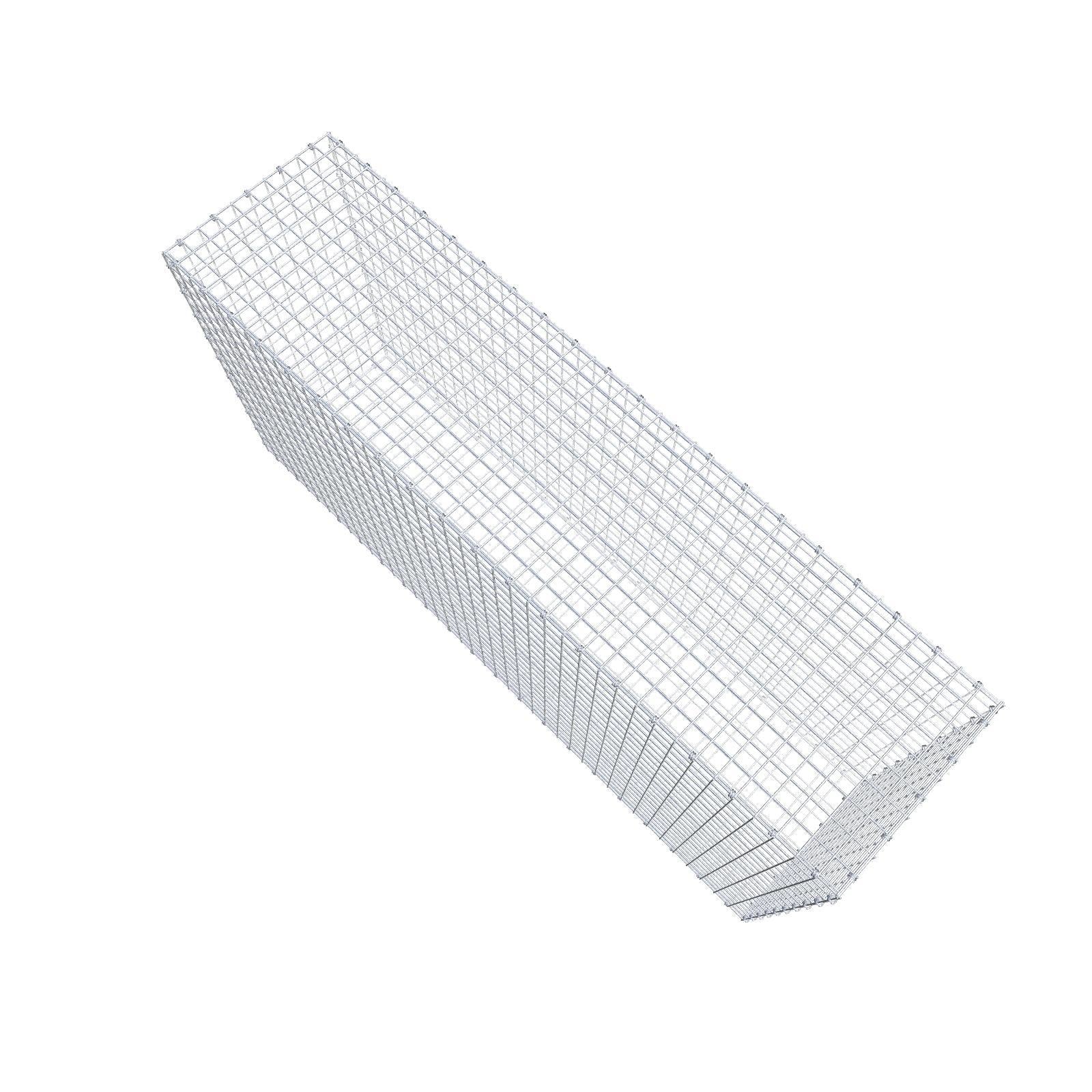 Gabion 200 cm x 100 cm x 50 cm (L x H x P), mailles 5 x 5 cm, anneau en spirale