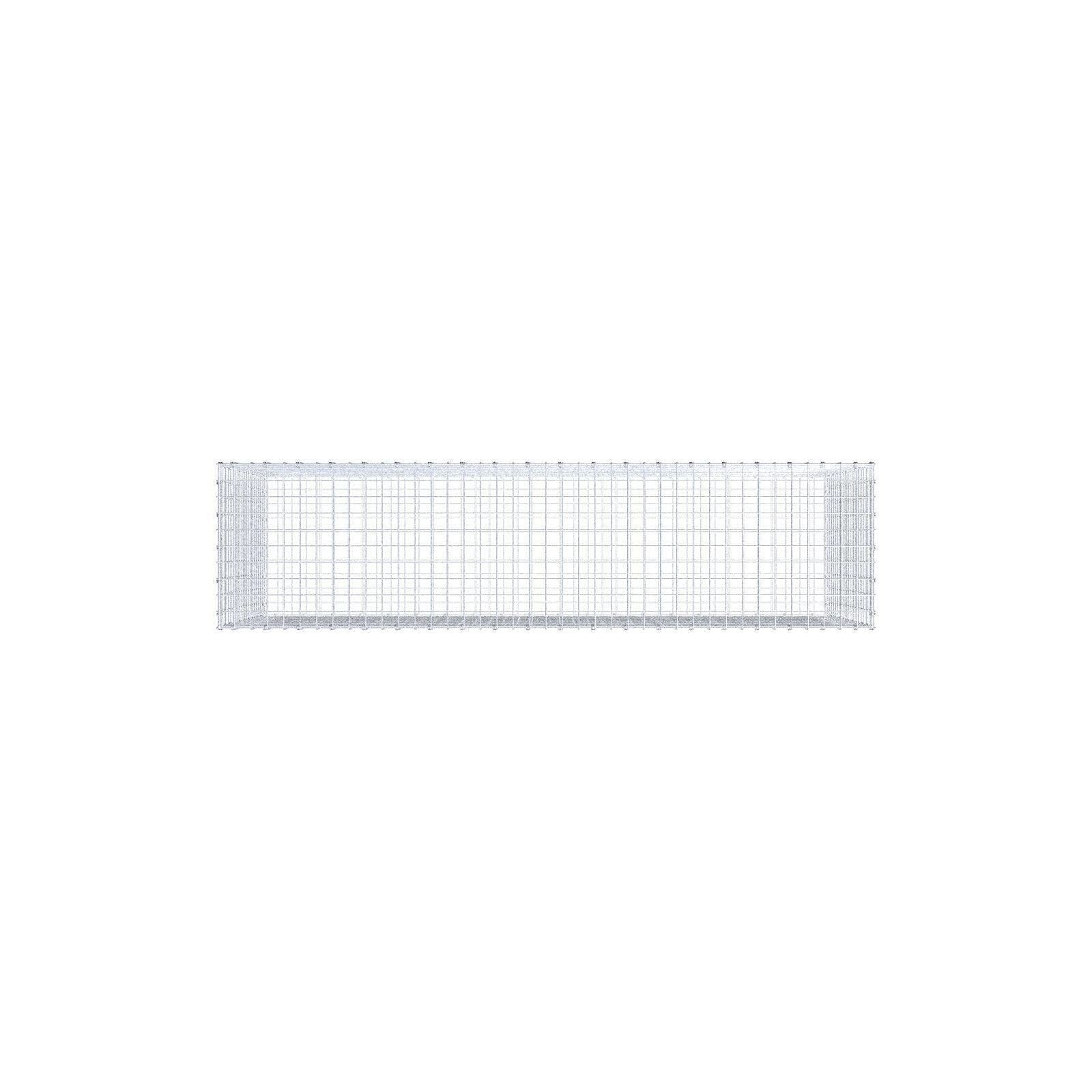 Gabion 200 cm x 100 cm x 50 cm (L x H x P), mailles 5 x 5 cm, anneau en spirale