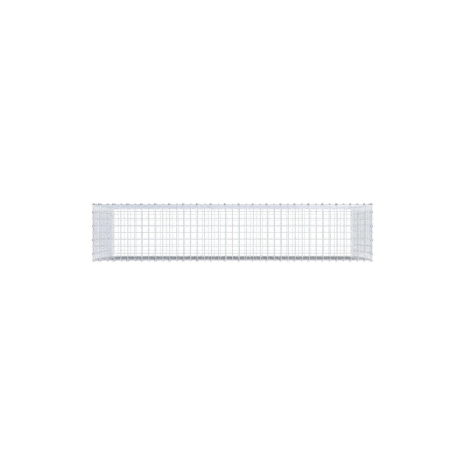 Gabion 200 cm x 100 cm x 40 cm (L x H x P), mailles 5 x 5 cm, anneau en spirale