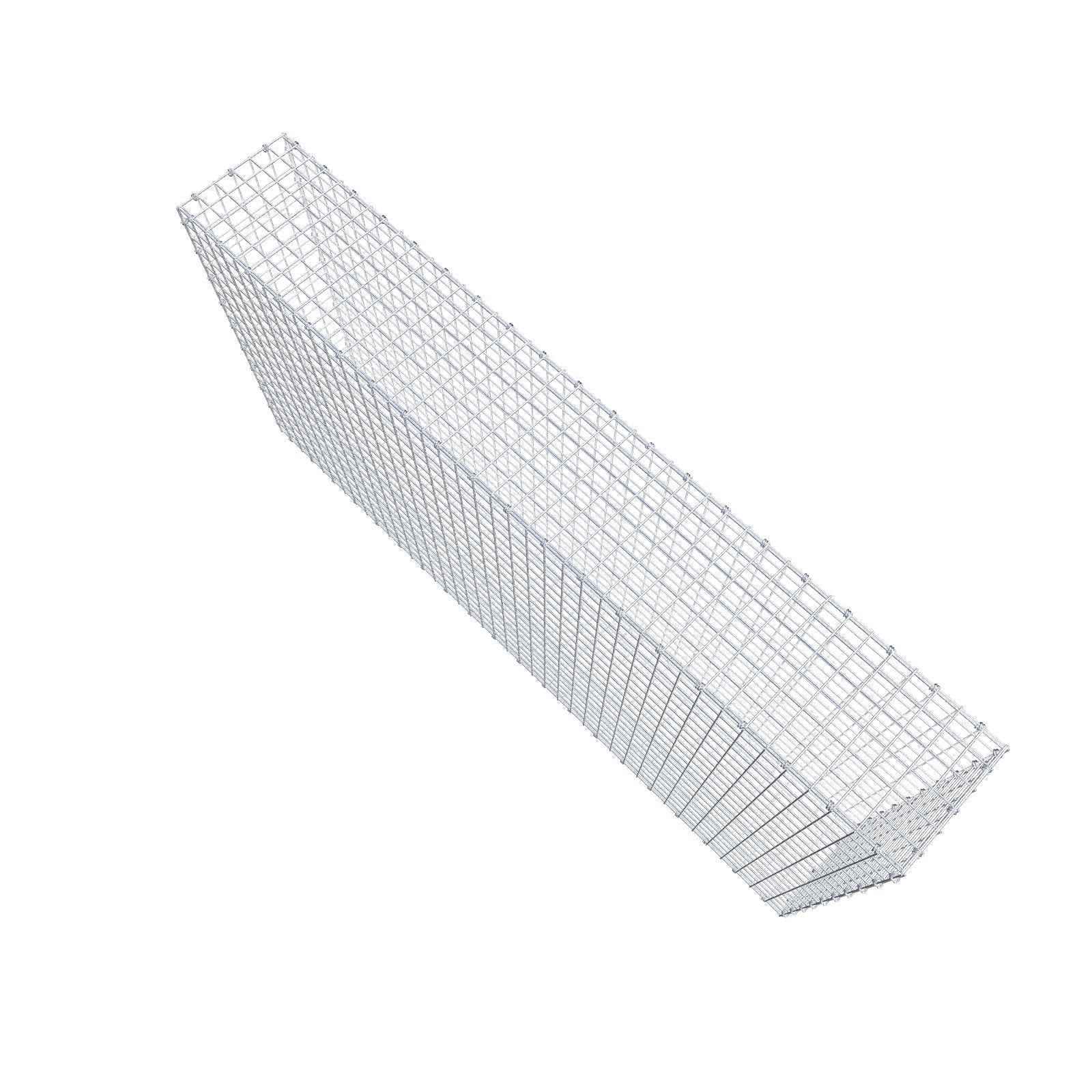 Gabion 200 cm x 100 cm x 30 cm (L x H x D), maskstorlek 5 x 5 cm, spiralring