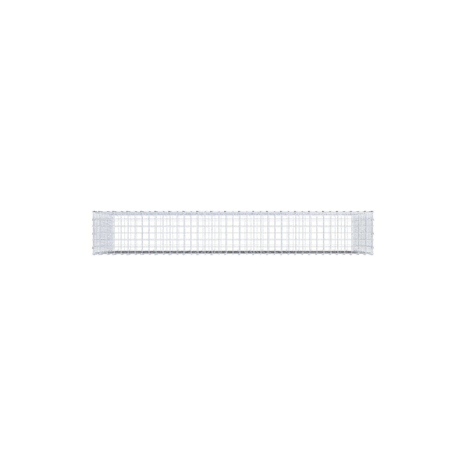 Gabion 200 cm x 100 cm x 30 cm (L x H x D), maskstorlek 5 x 5 cm, spiralring