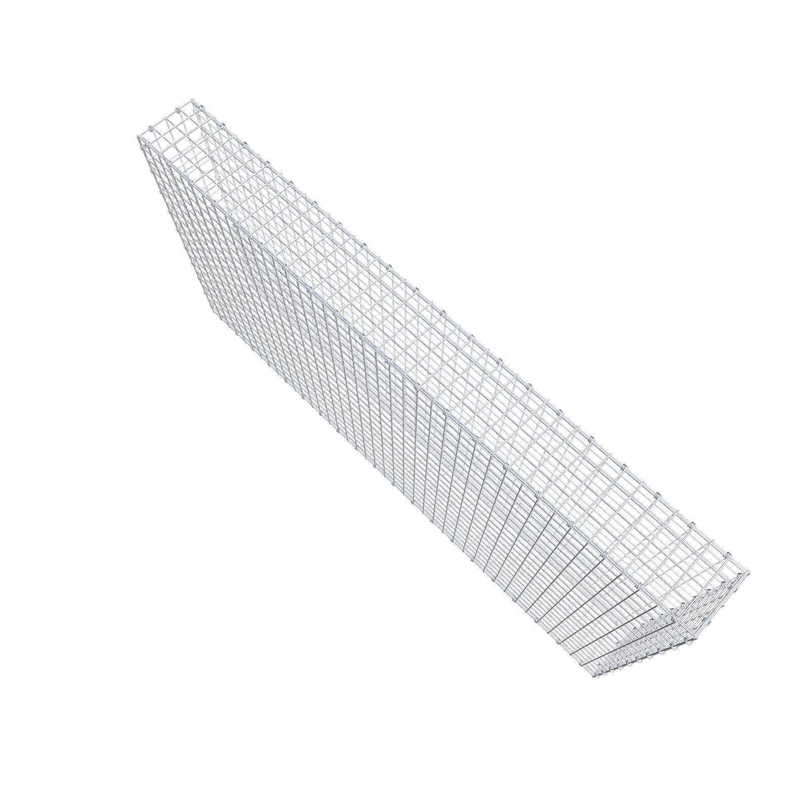Gabion 200 cm x 100 cm x 20 cm (L x H x P), mailles 5 x 5 cm, anneau en spirale