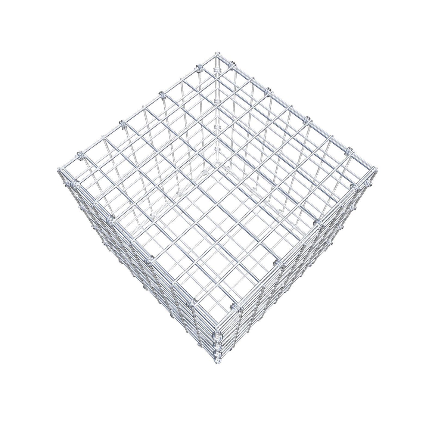 Gabione 40 cm x 40 cm x 40 cm (L x H x T), Maschenweite 5 x 5 cm, Spiralring