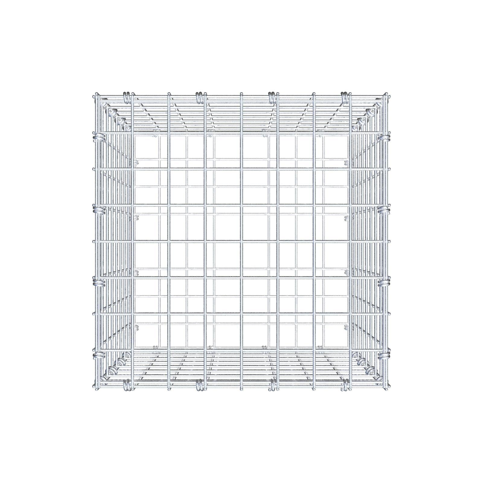 Gabion 40 cm x 40 cm x 40 cm (L x H x P), mailles 5 x 5 cm, anneau en spirale