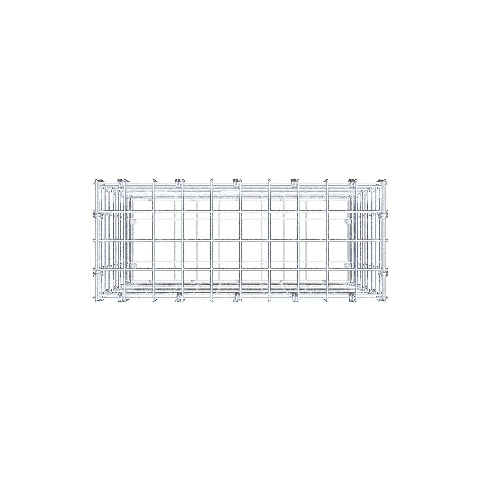 Gabion 50 cm x 50 cm x 20 cm (L x H x P), mailles 5 x 5 cm, anneau en spirale