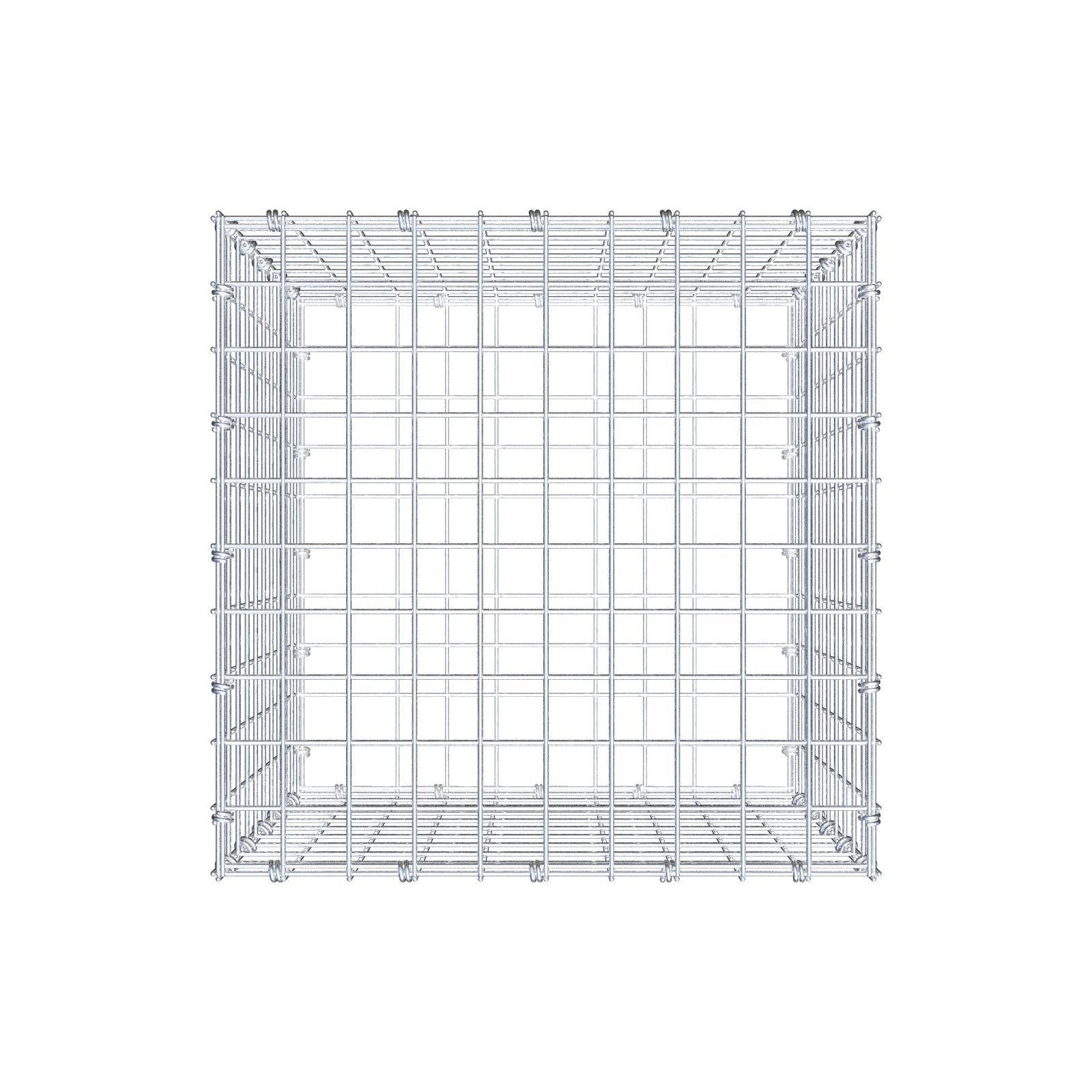Gabion 50 cm x 50 cm x 50 cm (L x H x P), mailles 5 x 5 cm, anneau en spirale