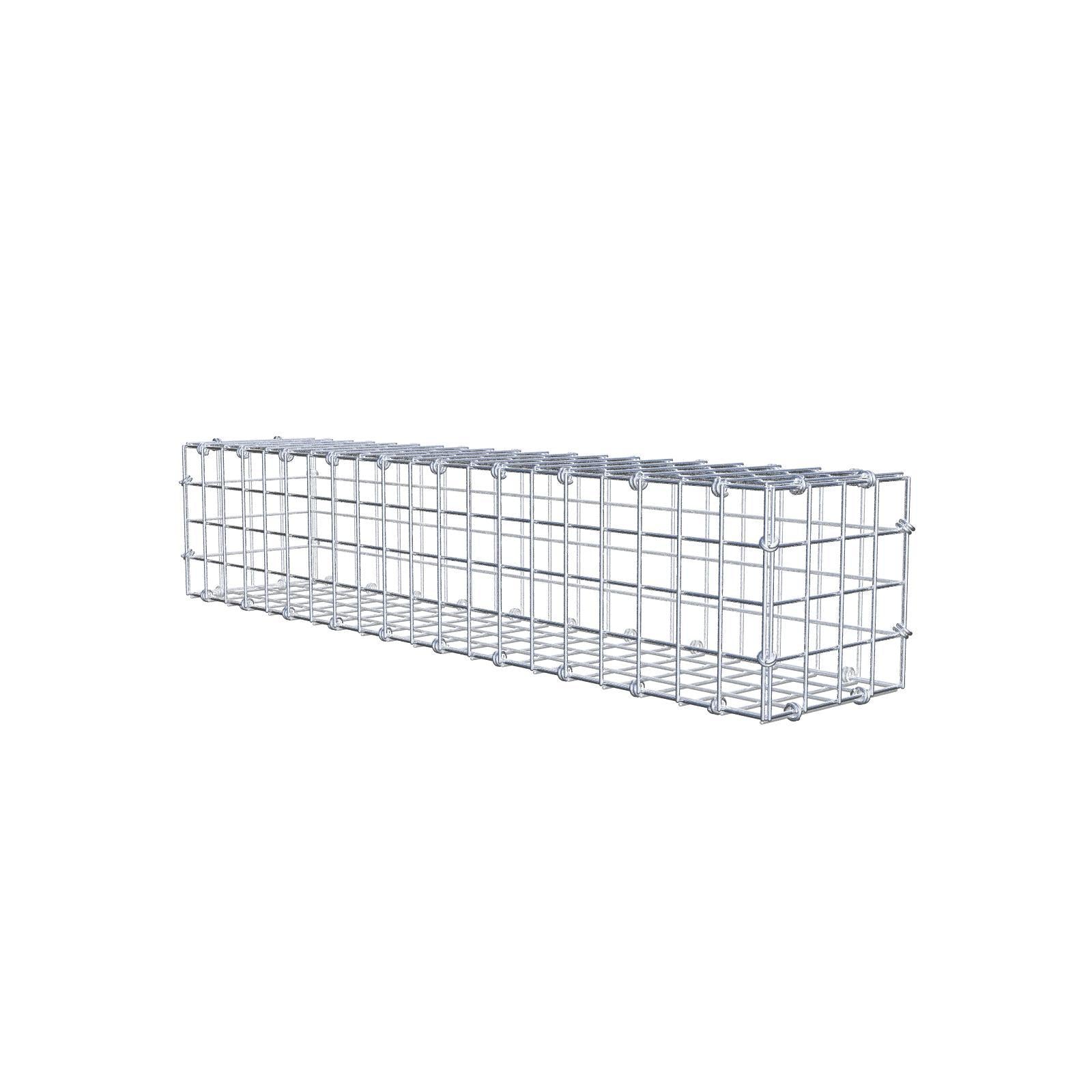 Gabion 100 cm x 20 cm x 20 cm (L x H x P), mailles 5 x 5 cm, anneau en spirale
