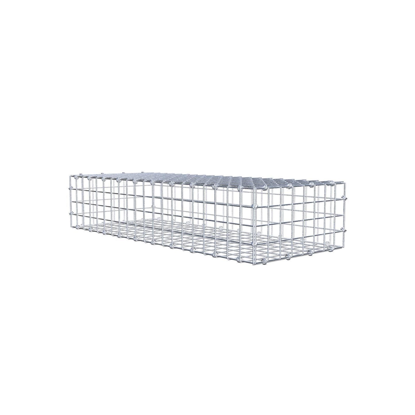 Gabion 100 cm x 20 cm x 40 cm (L x H x P), mailles 5 x 5 cm, anneau en spirale