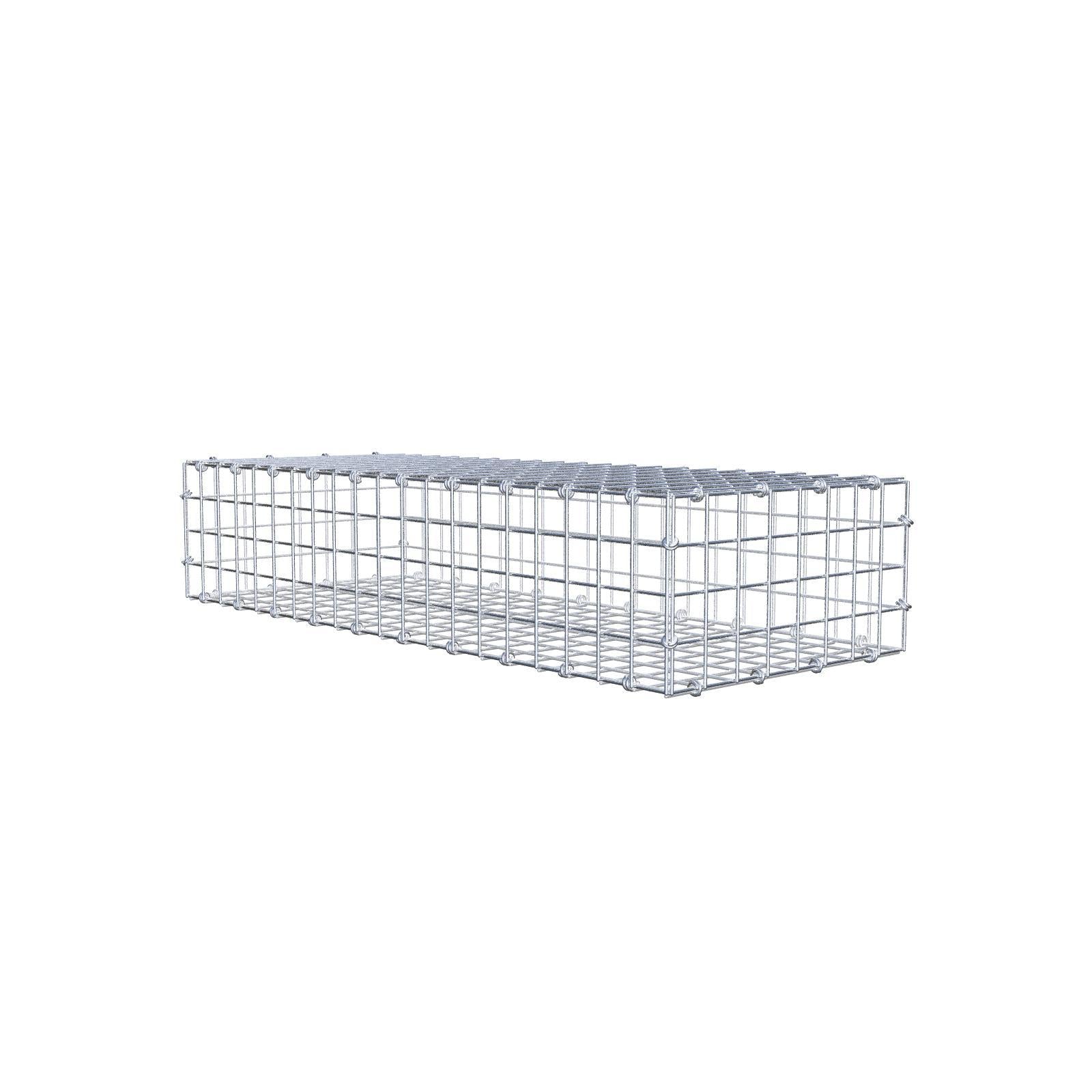 Gabion 100 cm x 20 cm x 40 cm (L x H x D), mesh size 5 x 5 cm, spiral ring