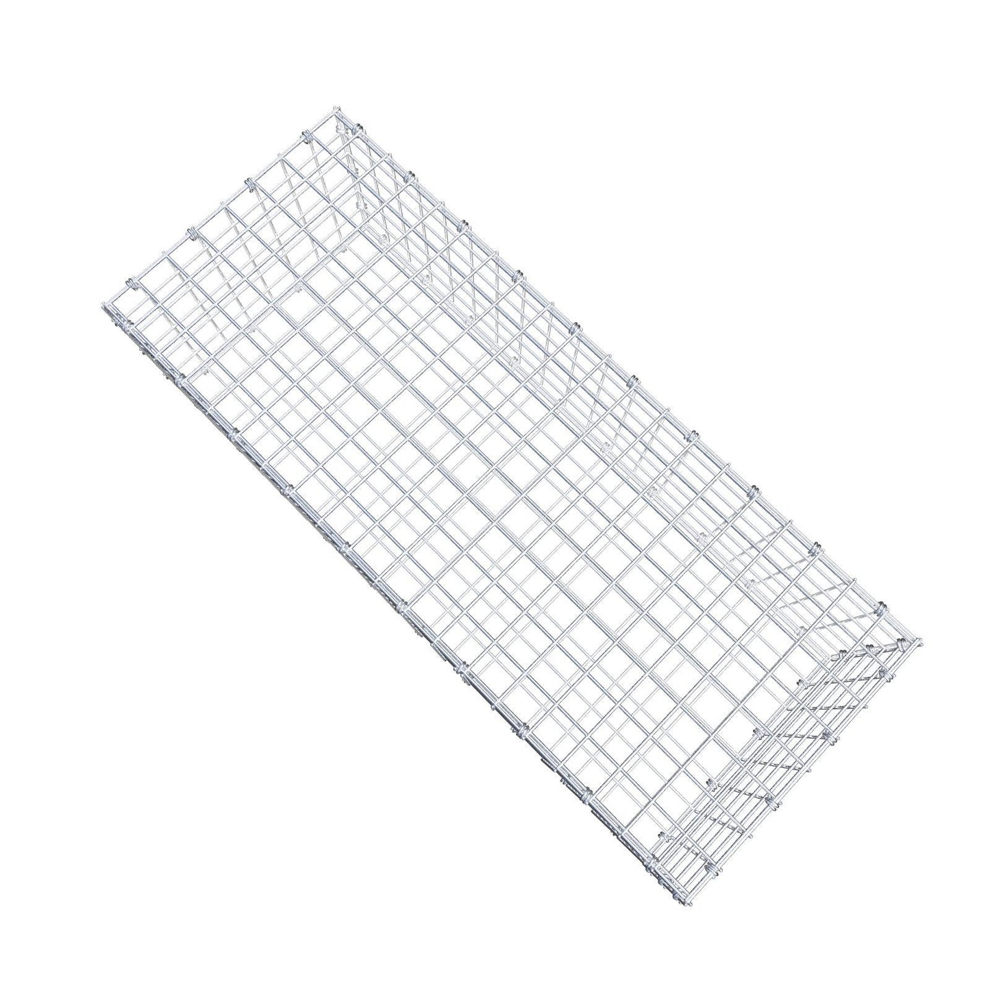 Gabion 100 cm x 30 cm x 40 cm (L x H x D), maskestørrelse 5 x 5 cm, spiralring