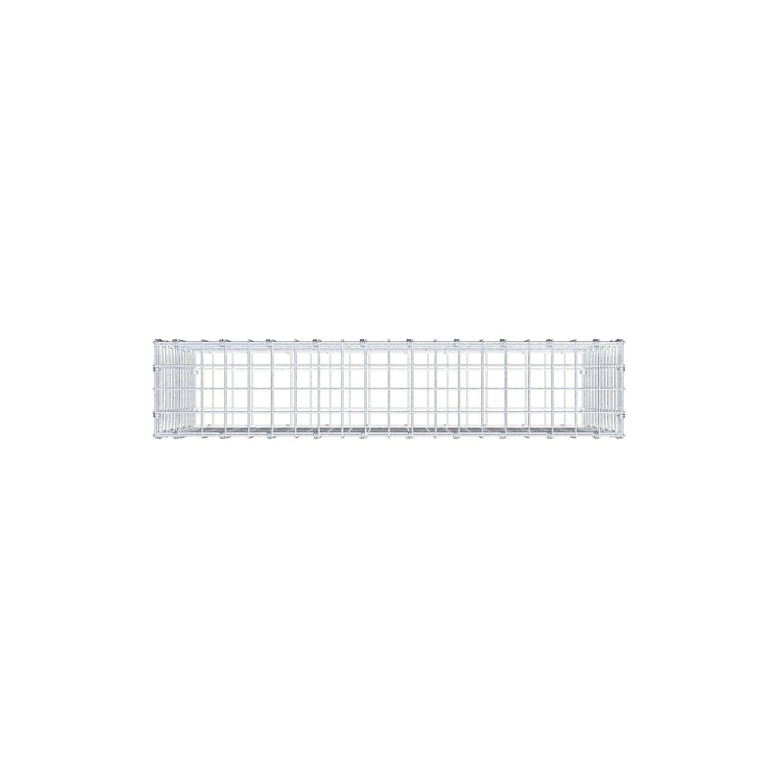 Gabion 100 cm x 60 cm x 20 cm (L x H x P), mailles 5 x 5 cm, anneau en spirale