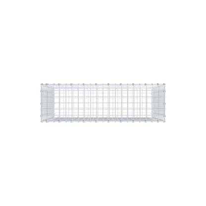Gabion 100 cm x 80 cm x 30 cm (L x H x P), mailles 5 x 5 cm, anneau en spirale