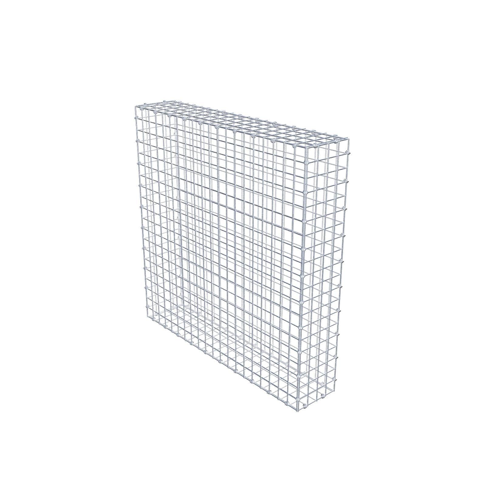 Gabion 100 cm x 100 cm x 20 cm (L x H x D), maskestørrelse 5 x 5 cm, spiralring