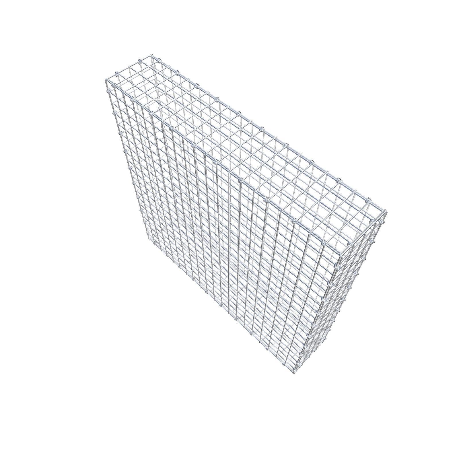 Gabion 100 cm x 100 cm x 20 cm (L x H x P), mailles 5 x 5 cm, anneau en spirale