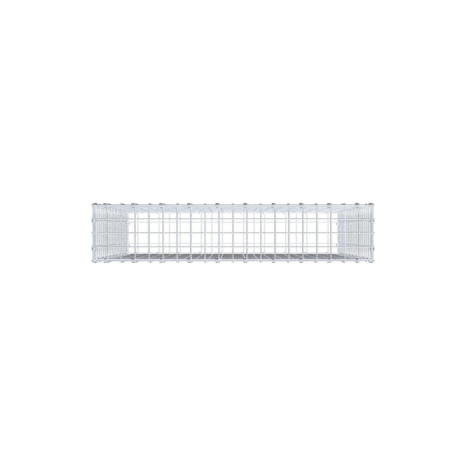 Gabion 100 cm x 100 cm x 20 cm (L x H x P), mailles 5 x 5 cm, anneau en spirale