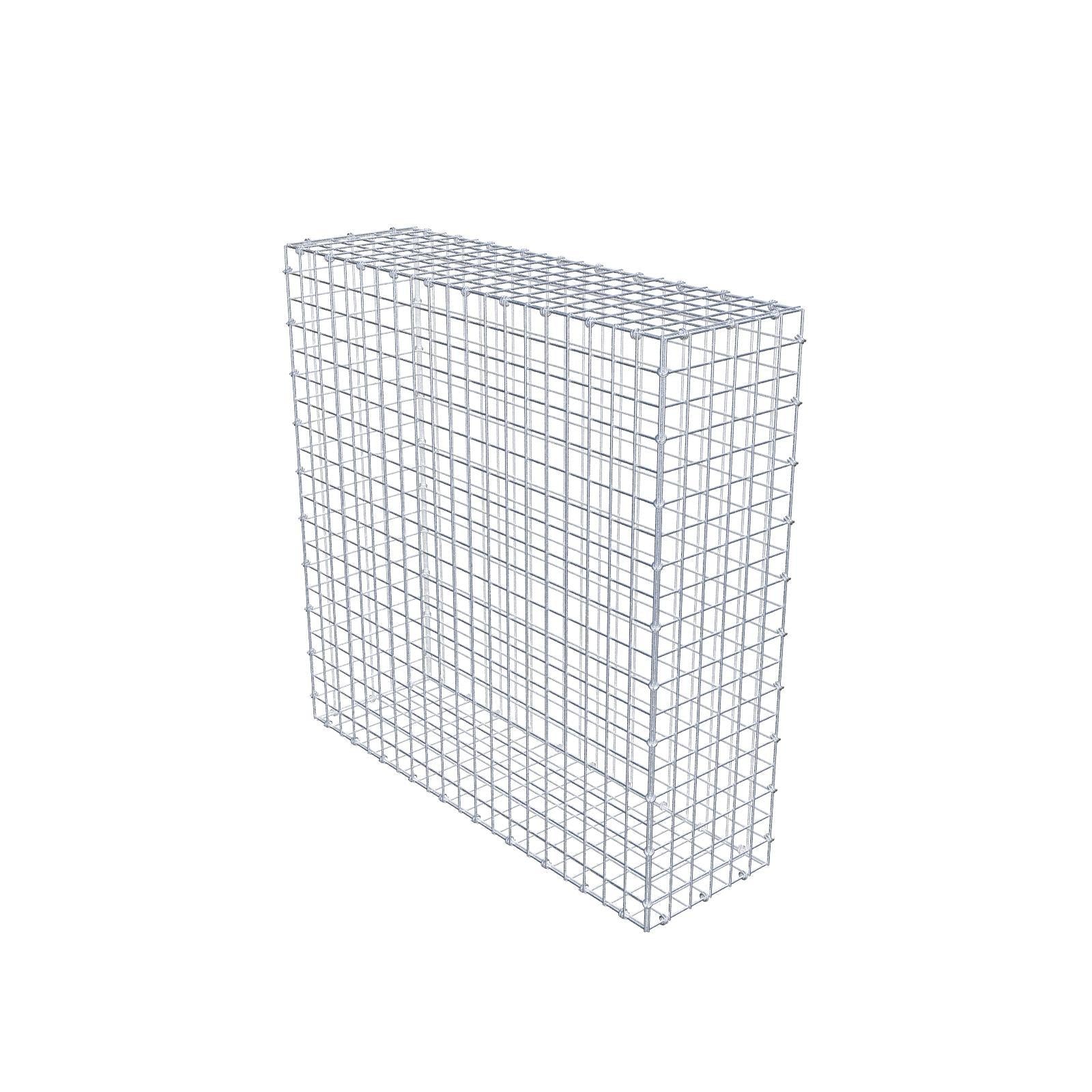 Gabione 100 cm x 100 cm x 30 cm (L x H x T), Maschenweite 5 x 5 cm, Spiralring