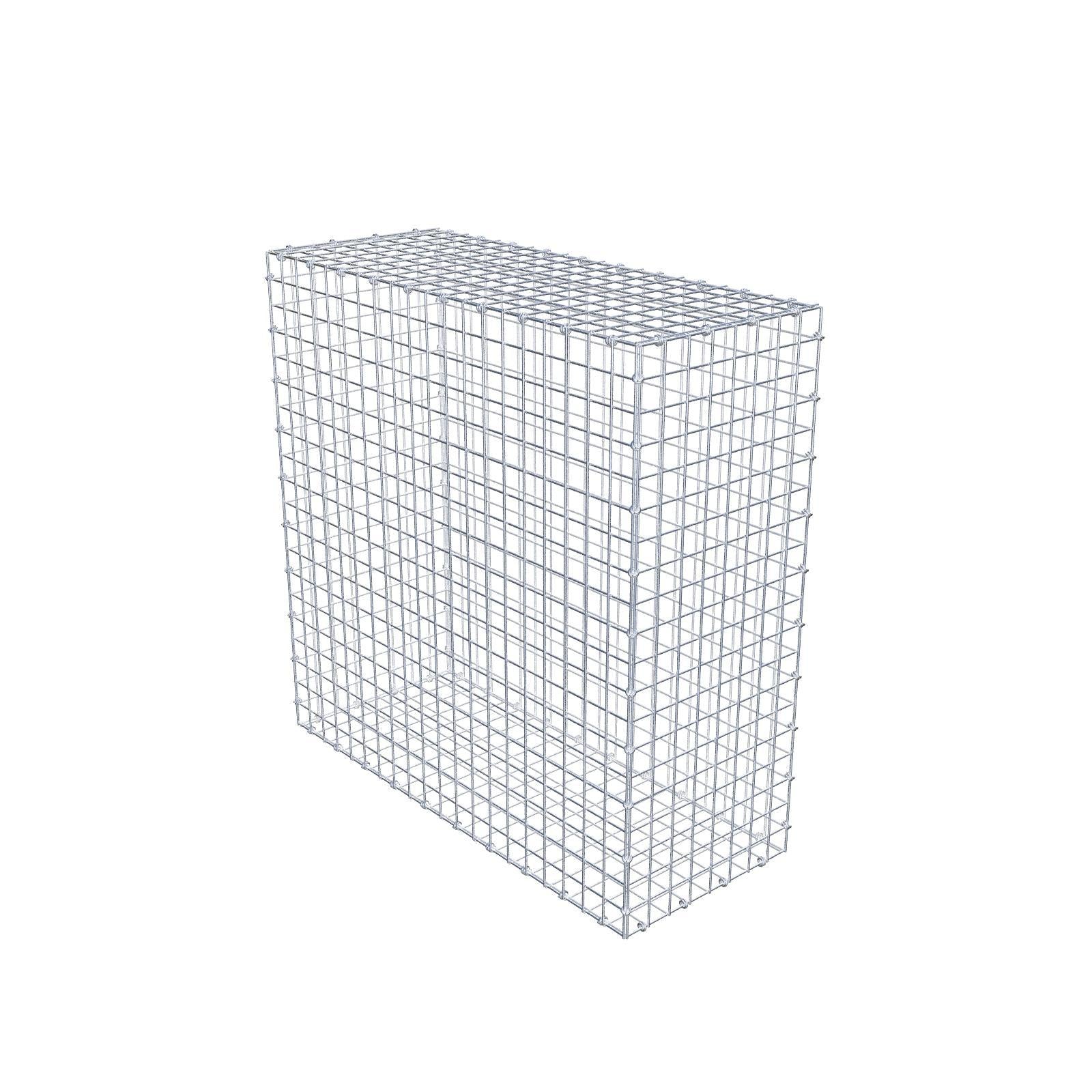 Gabione 100 cm x 100 cm x 40 cm (L x H x T), Maschenweite 5 x 5 cm, Spiralring