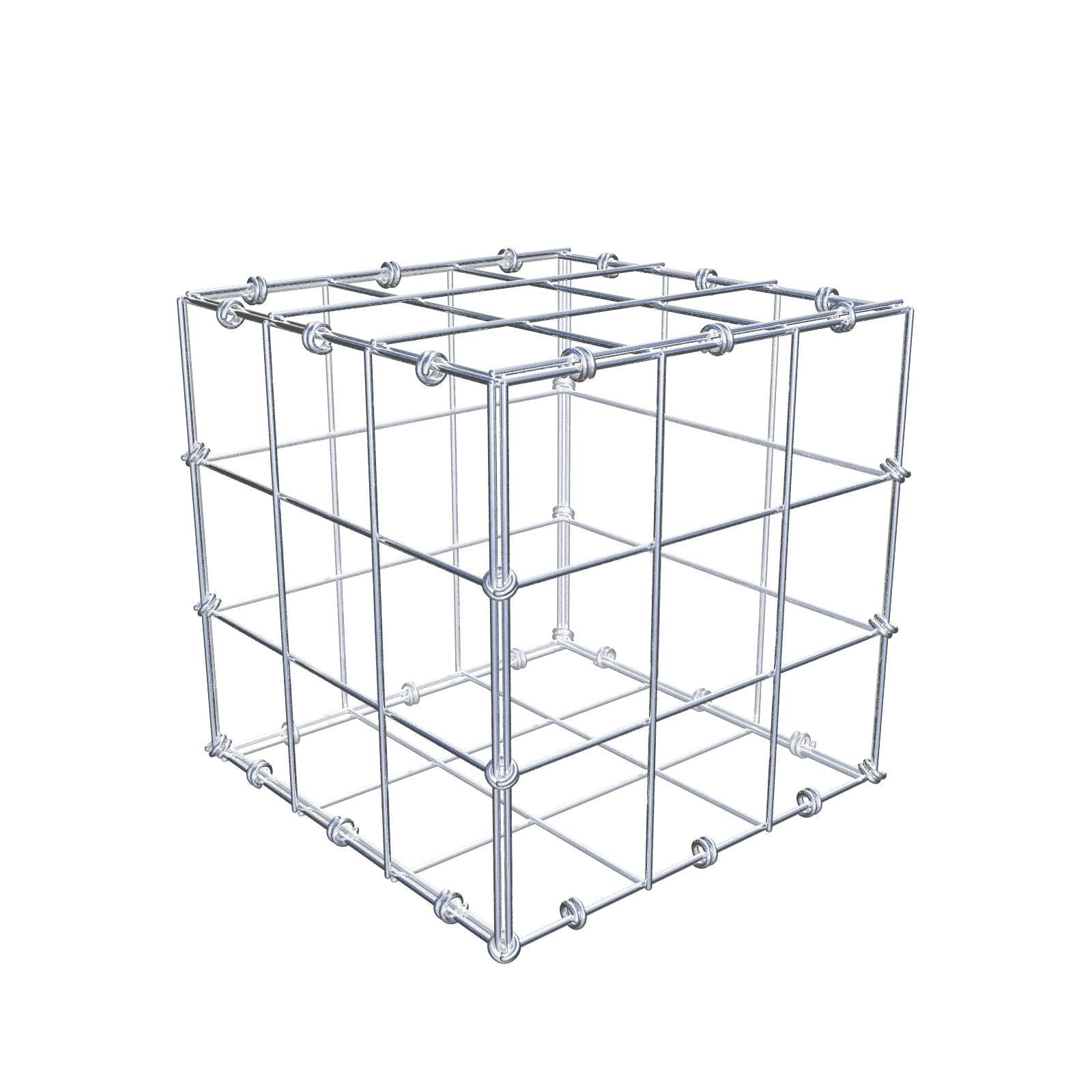 Gabbione 30 cm x 30 cm x 30 cm (L x H x P), maglia 10 x 10 cm, anello a spirale