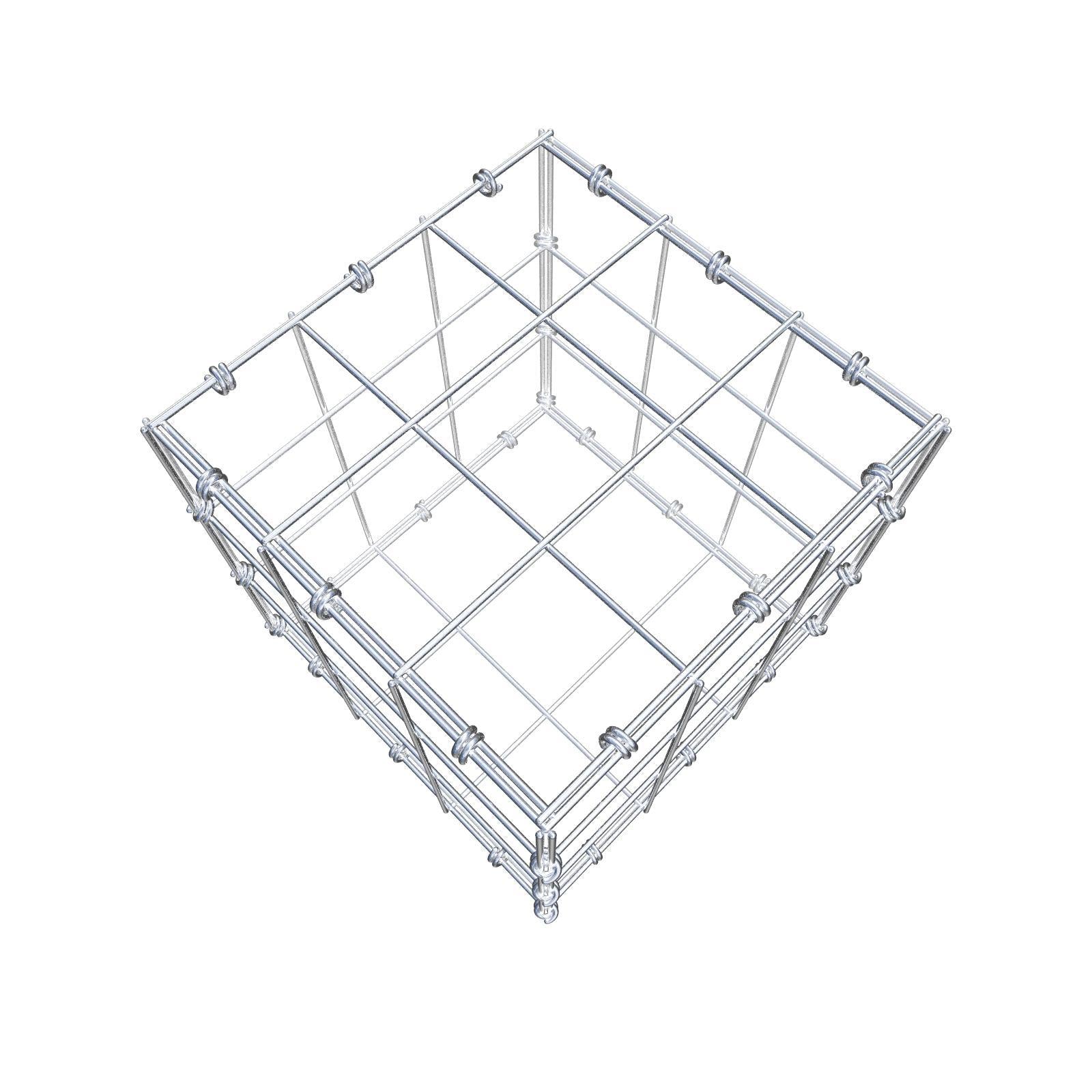 Gabbione 30 cm x 30 cm x 30 cm (L x H x P), maglia 10 x 10 cm, anello a spirale