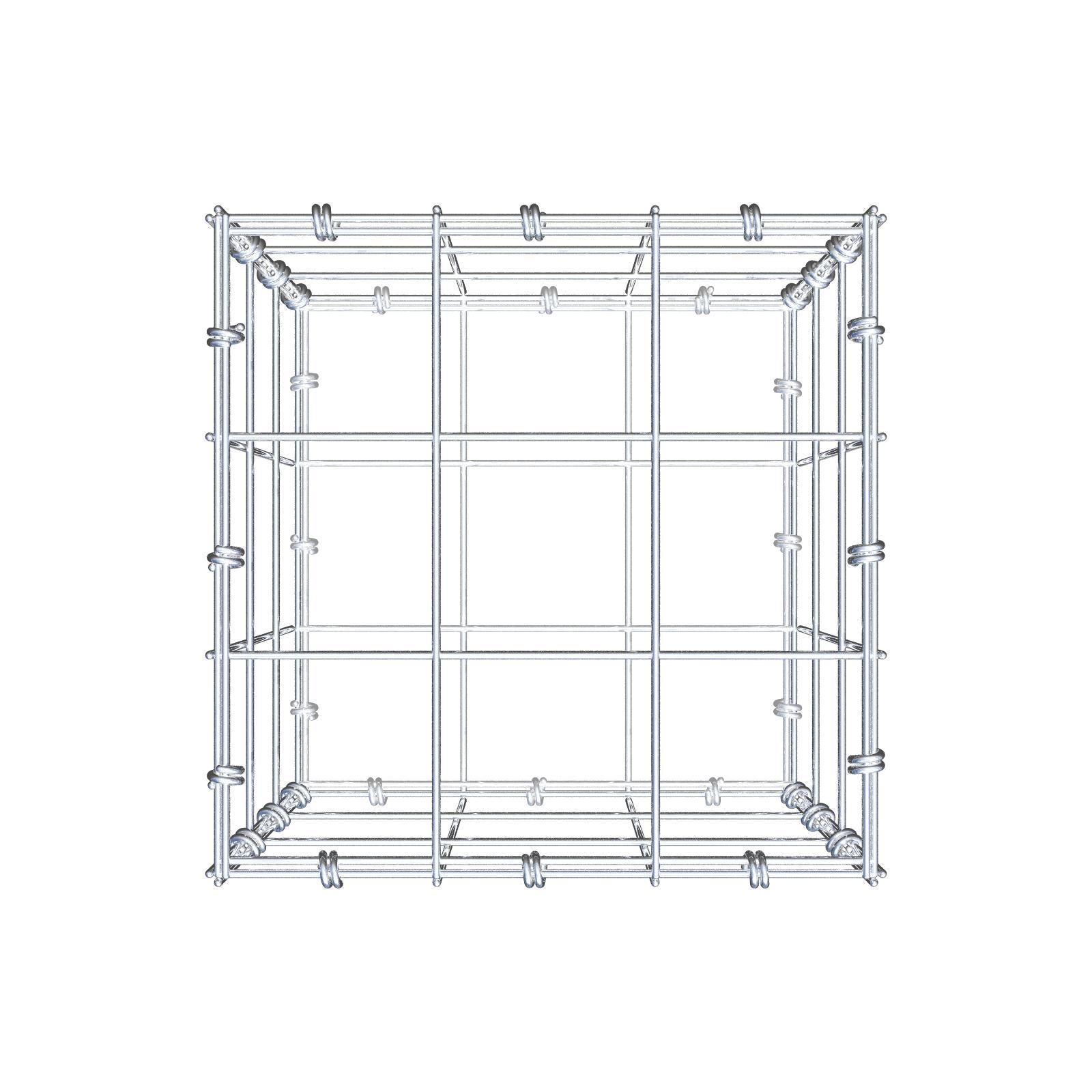 Gabbione 30 cm x 30 cm x 30 cm (L x H x P), maglia 10 x 10 cm, anello a spirale