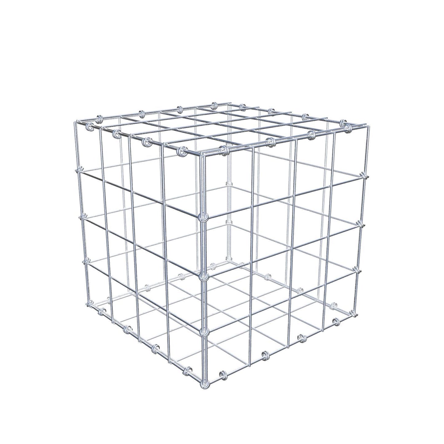 Gabbione 40 cm x 40 cm x 40 cm (L x H x P), maglia 10 x 10 cm, anello a spirale