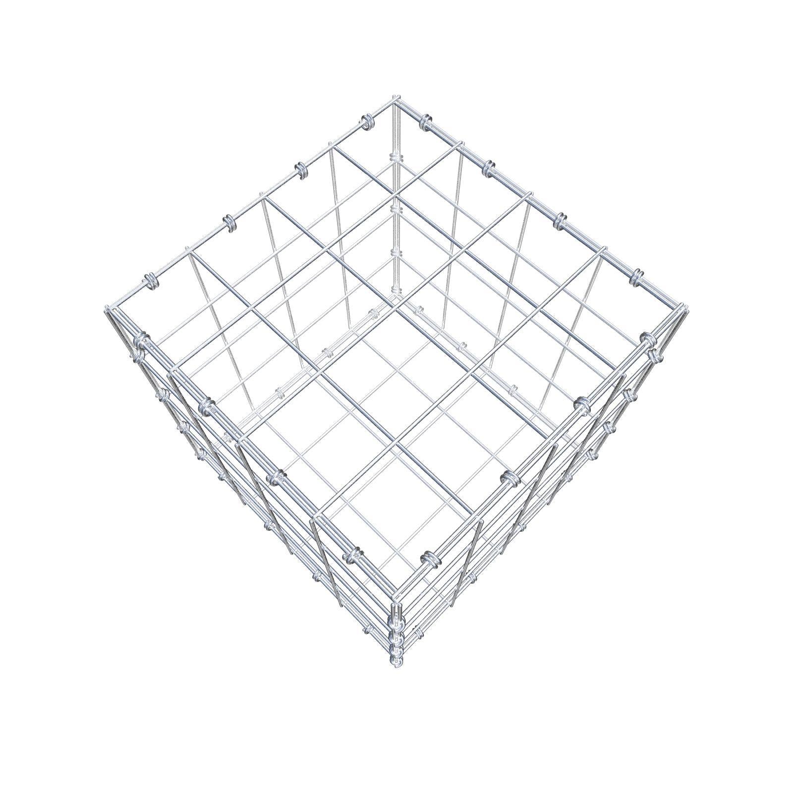 Gabbione 40 cm x 40 cm x 40 cm (L x H x P), maglia 10 x 10 cm, anello a spirale