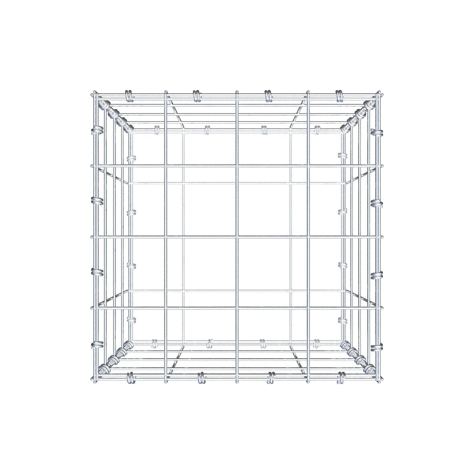 Gabbione 40 cm x 40 cm x 40 cm (L x H x P), maglia 10 x 10 cm, anello a spirale