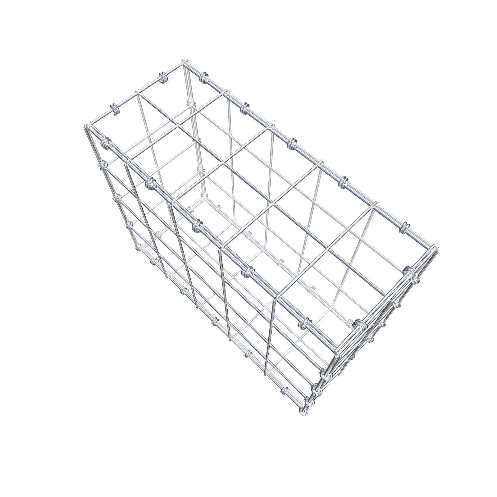 Gabion 50 cm x 40 cm x 20 cm (L x H x P), mailles 10 x 10 cm, anneau en spirale