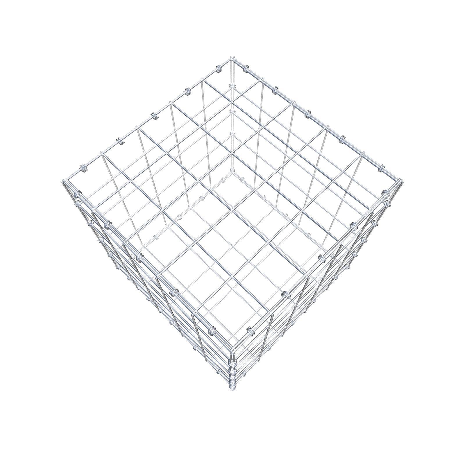Gabione 50 cm x 50 cm x 50 cm (L x H x T), Maschenweite 10 x 10 cm, Spiralring