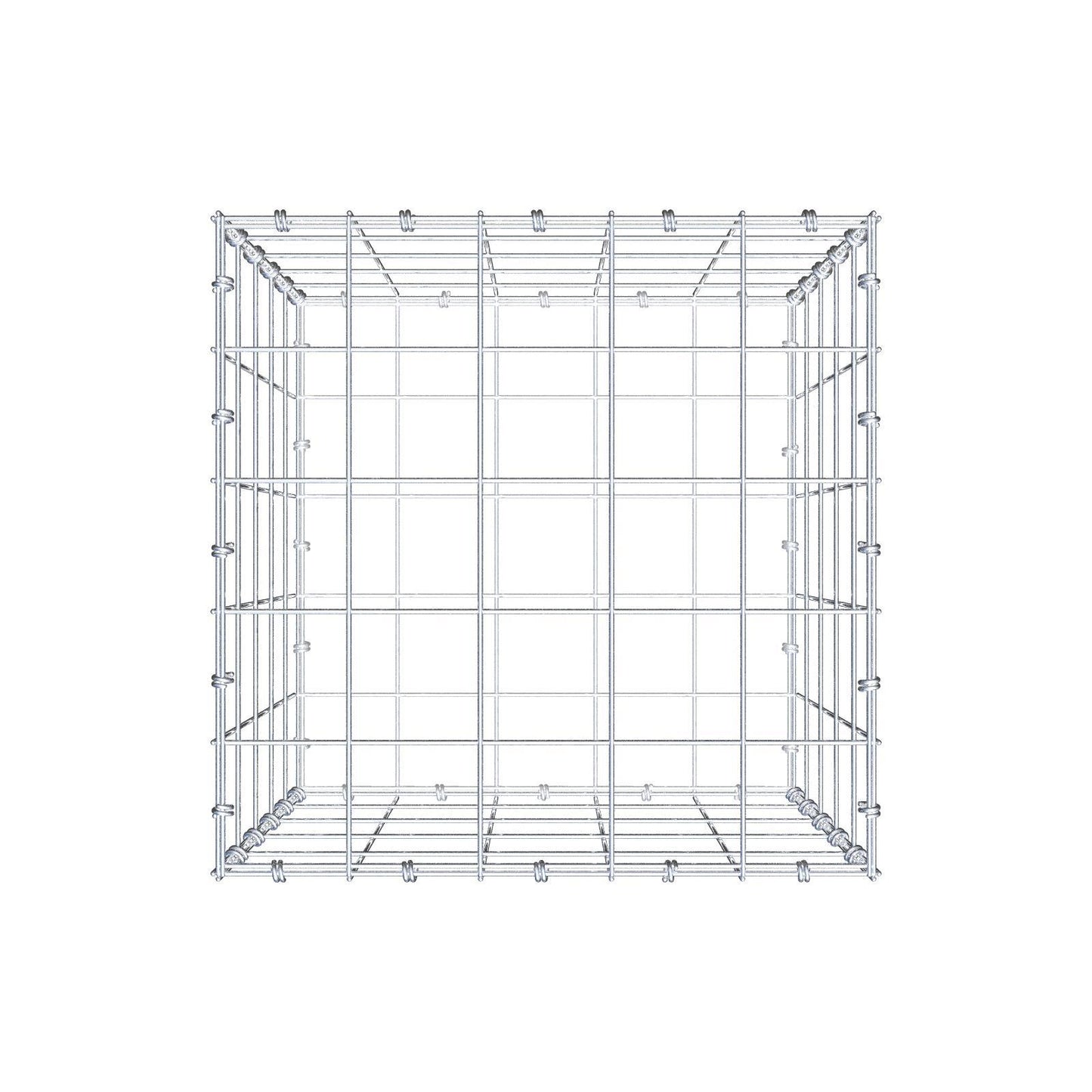 Gabion 50 cm x 50 cm x 50 cm (L x H x P), mailles 10 x 10 cm, anneau en spirale