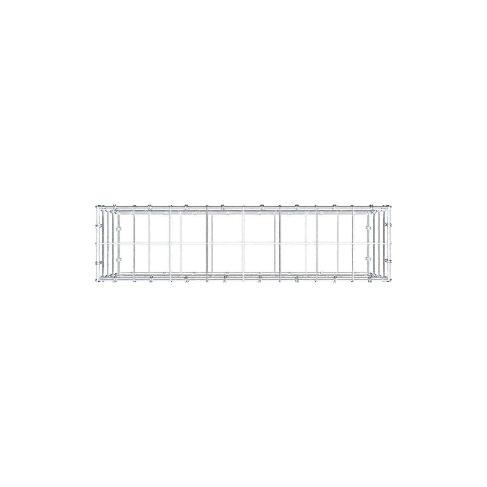 Gabion 80 cm x 40 cm x 20 cm (L x H x P), mailles 10 x 10 cm, anneau en spirale