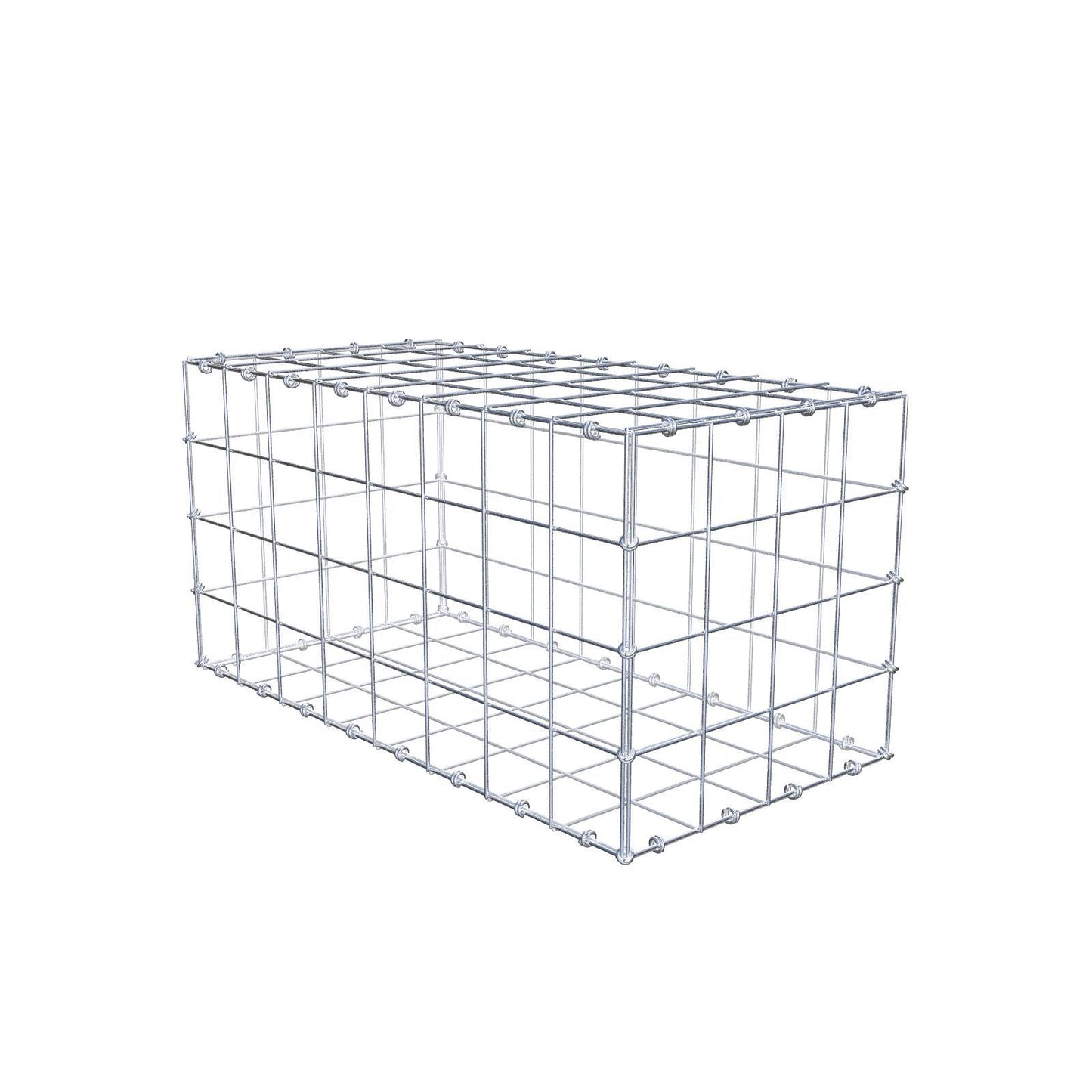 Gabion 80 cm x 40 cm x 40 cm (L x H x P), mailles 10 x 10 cm, anneau en spirale