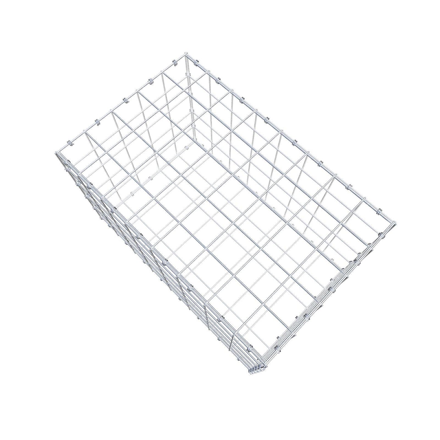 Gabion 80 cm x 50 cm x 50 cm (L x H x D), maskestørrelse 10 x 10 cm, spiralring