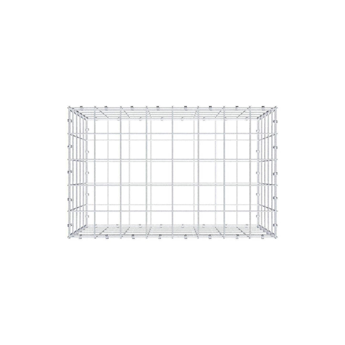 Gabion 80 cm x 50 cm x 50 cm (L x H x D), maskestørrelse 10 x 10 cm, spiralring