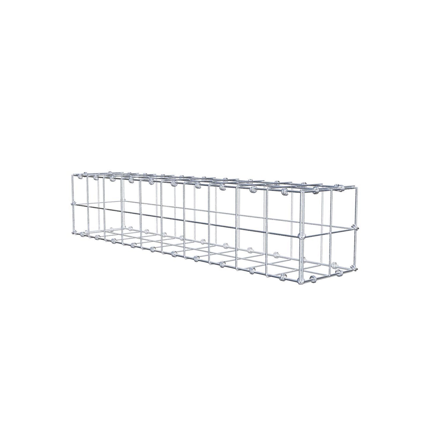 Gabbione 100 cm x 20 cm x 20 cm (L x H x P), maglia 10 x 10 cm, anello a spirale