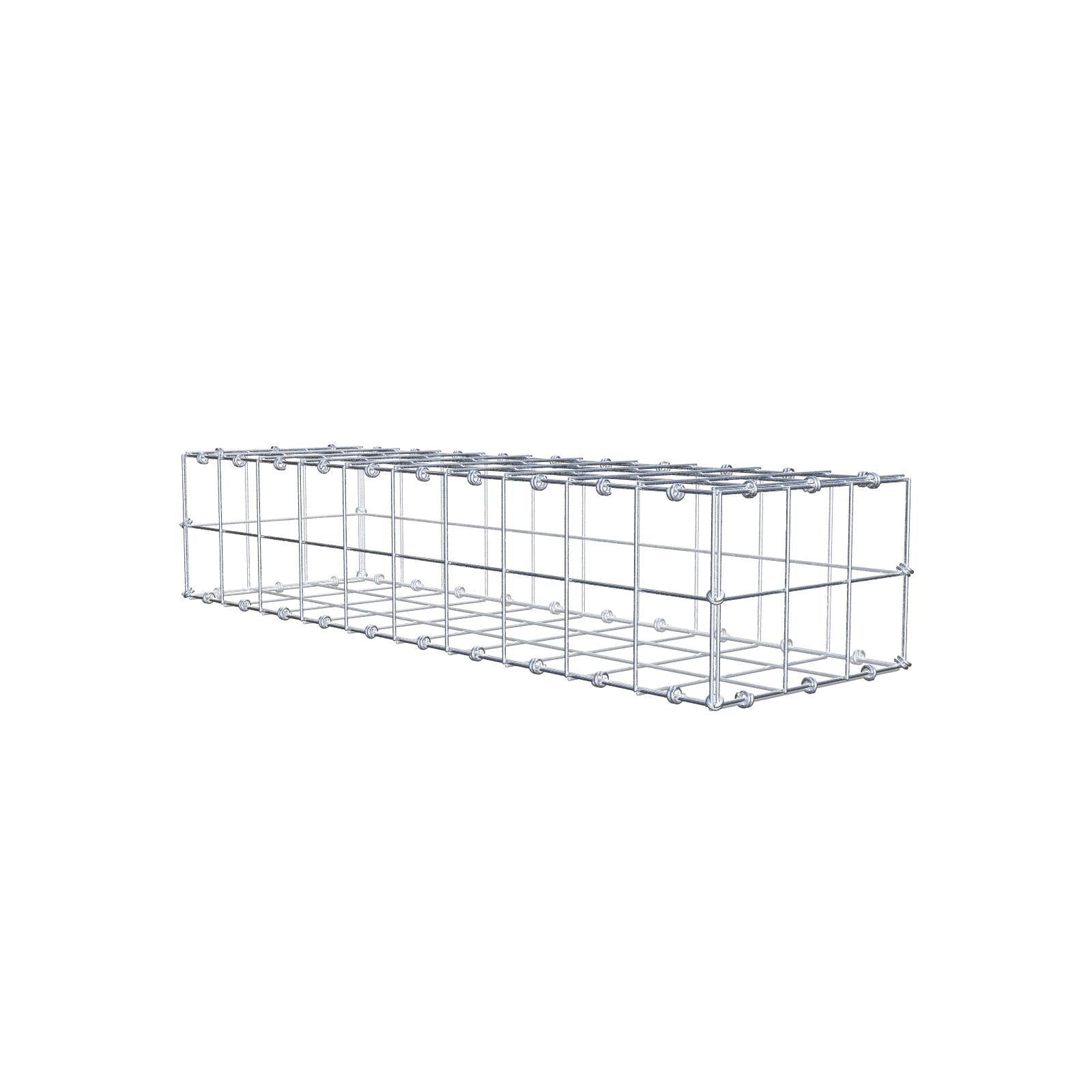 Gabion 100 cm x 20 cm x 30 cm (L x H x P), mailles 10 x 10 cm, anneau en spirale