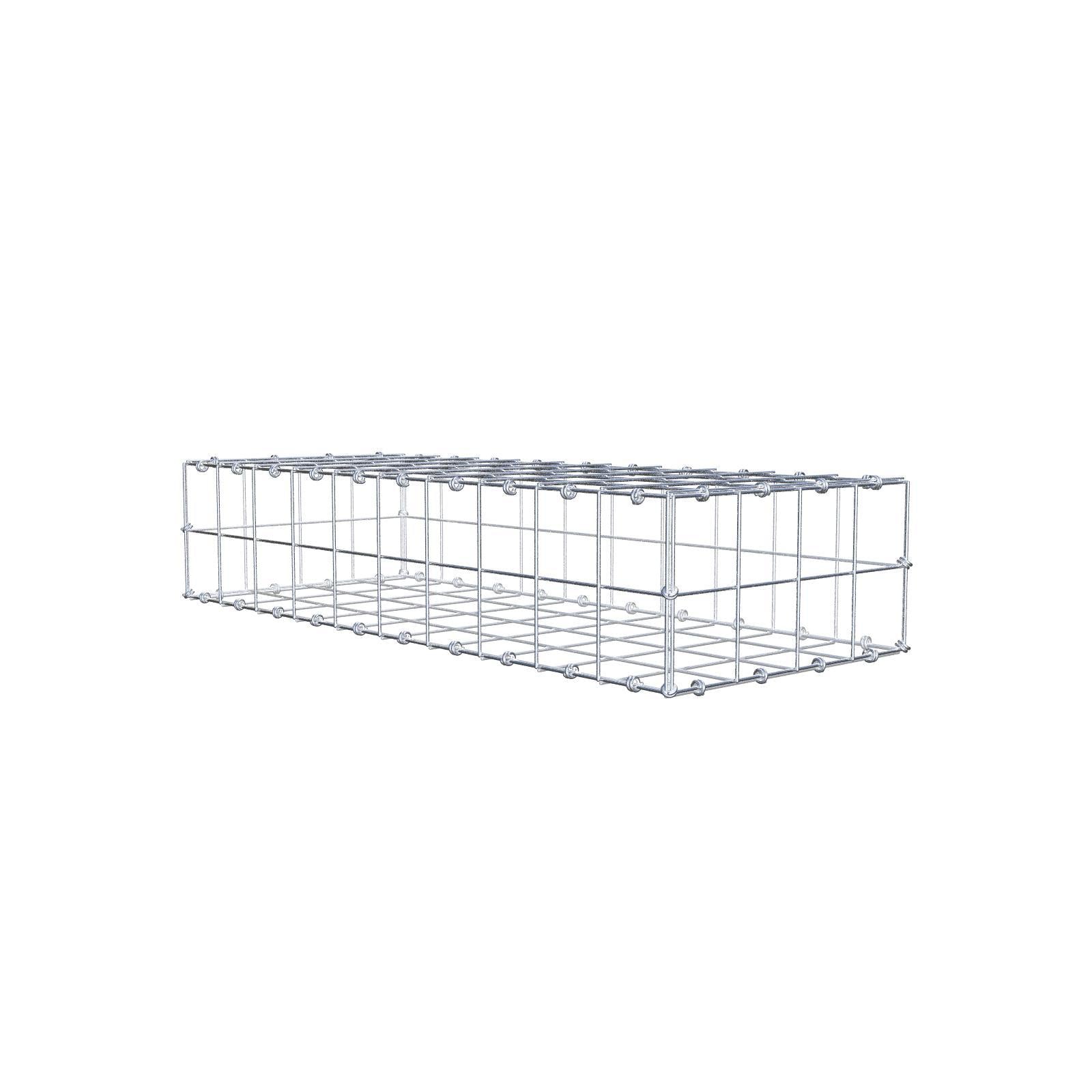 Gabion 100 cm x 20 cm x 40 cm (L x H x P), mailles 10 x 10 cm, anneau en spirale