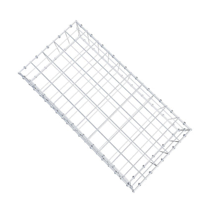 Gabion 100 cm x 20 cm x 50 cm (L x H x P), mailles 10 x 10 cm, anneau en spirale
